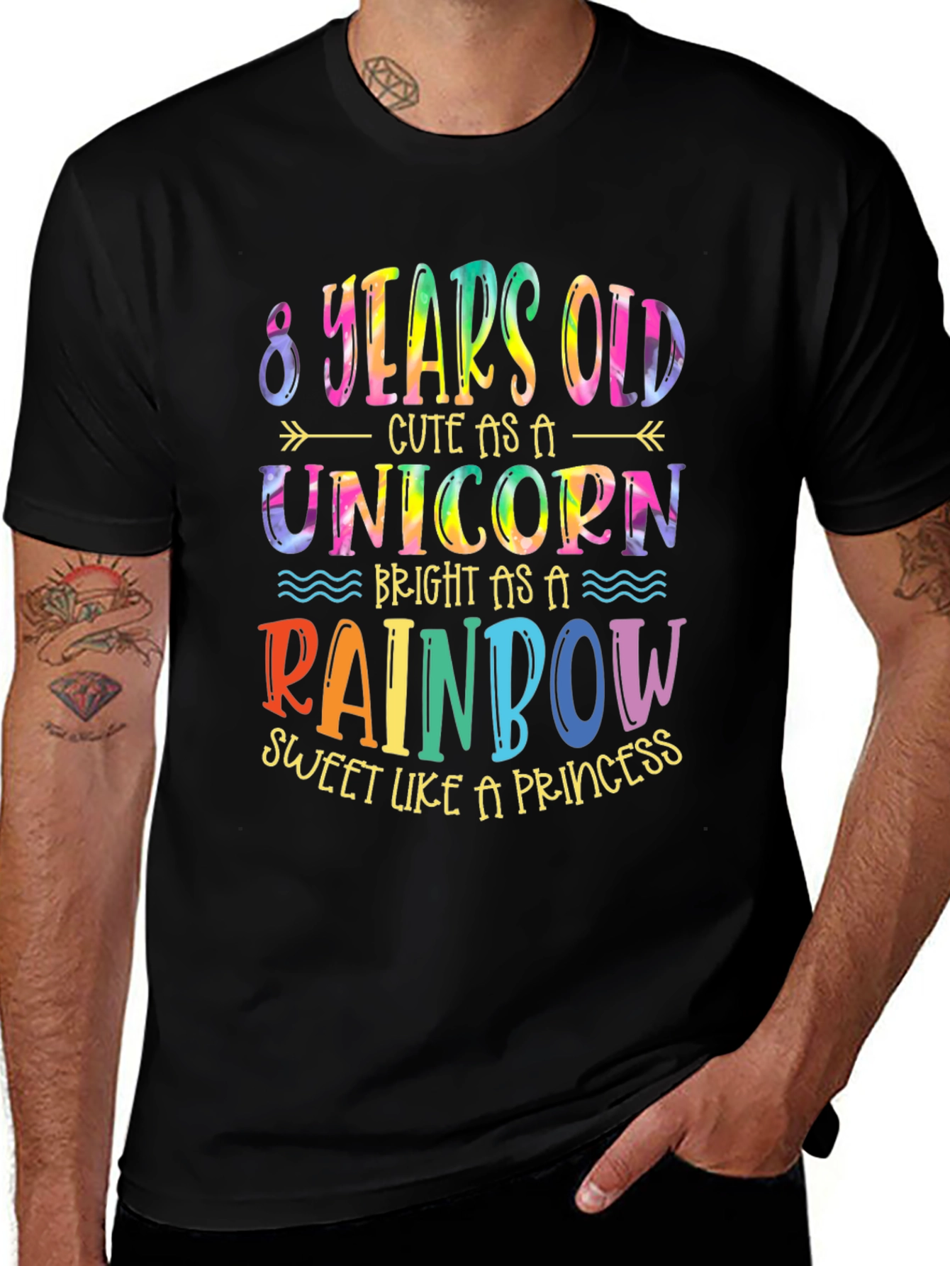 8th Birthday Unicorn Rainbow Shirt