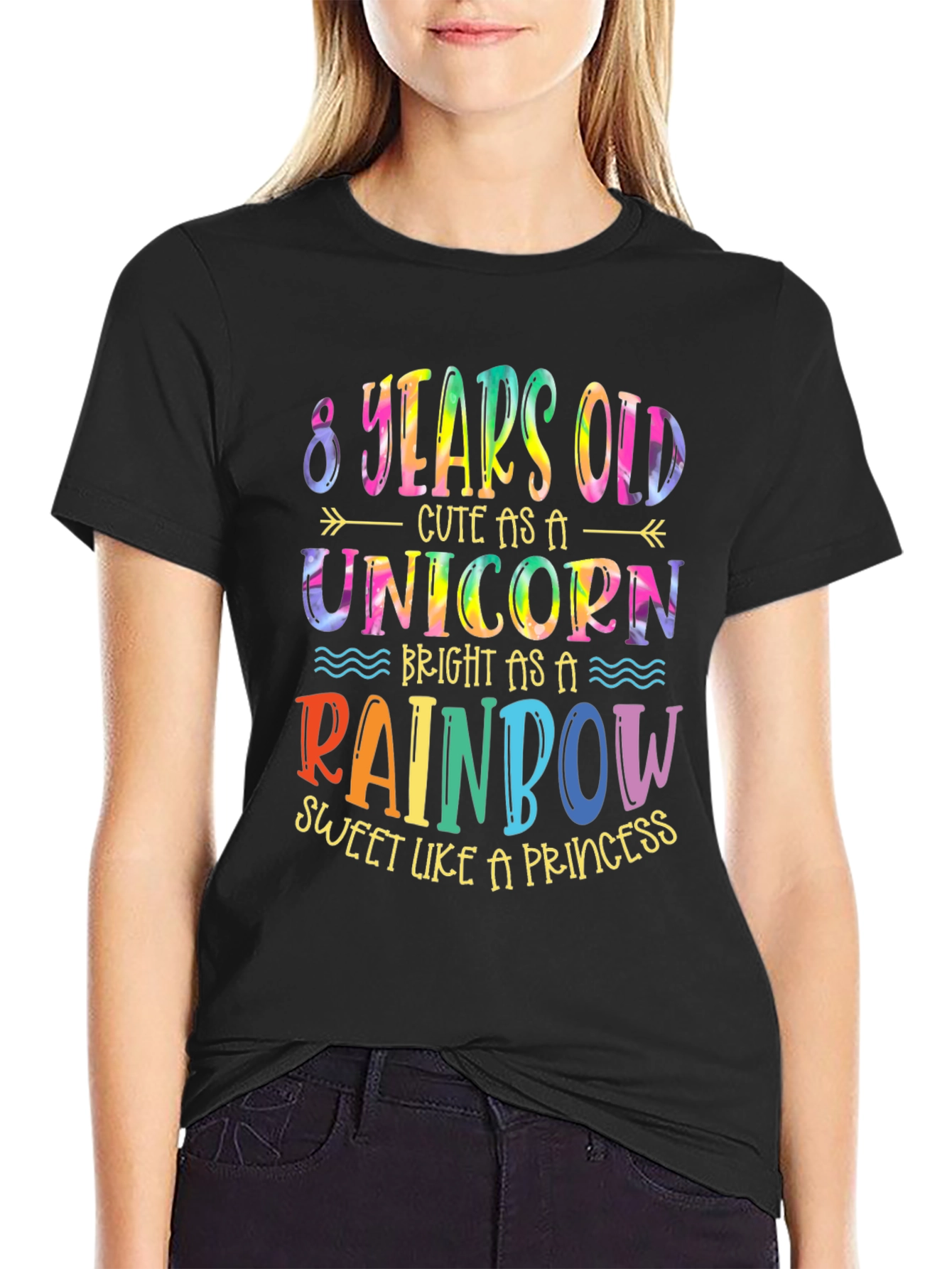 8th Birthday Unicorn Rainbow Shirt