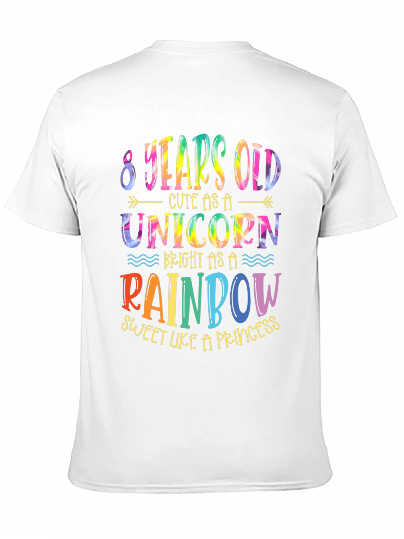 8th Birthday Unicorn Rainbow Shirt