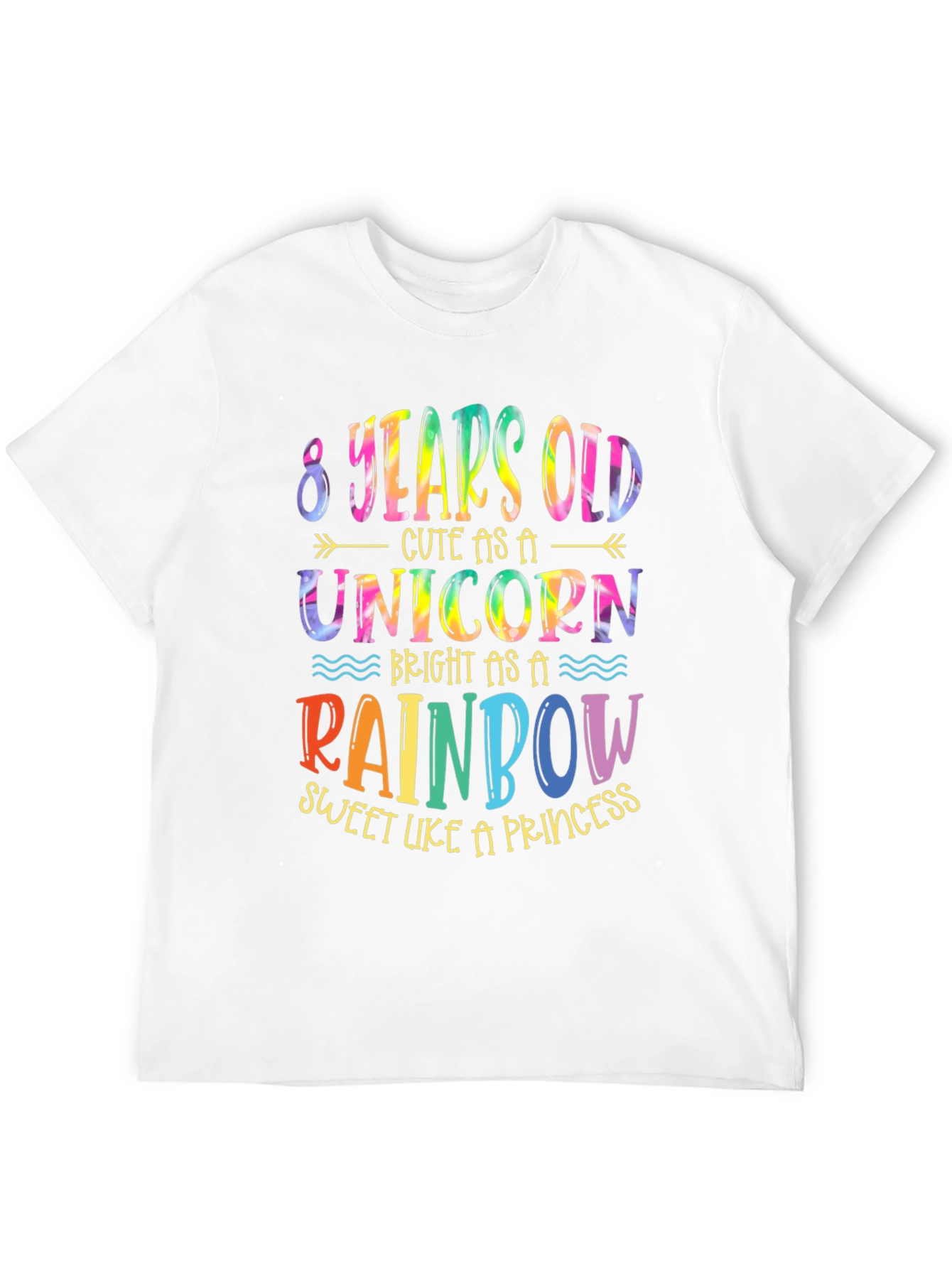 8th Birthday Unicorn Rainbow Shirt