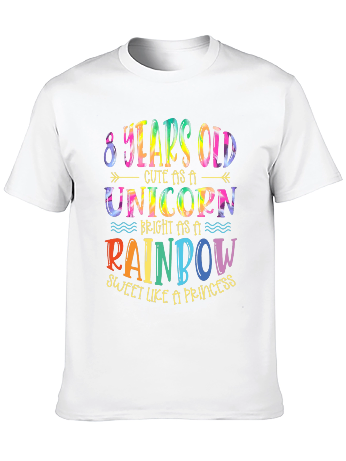 8th Birthday Unicorn Rainbow Shirt