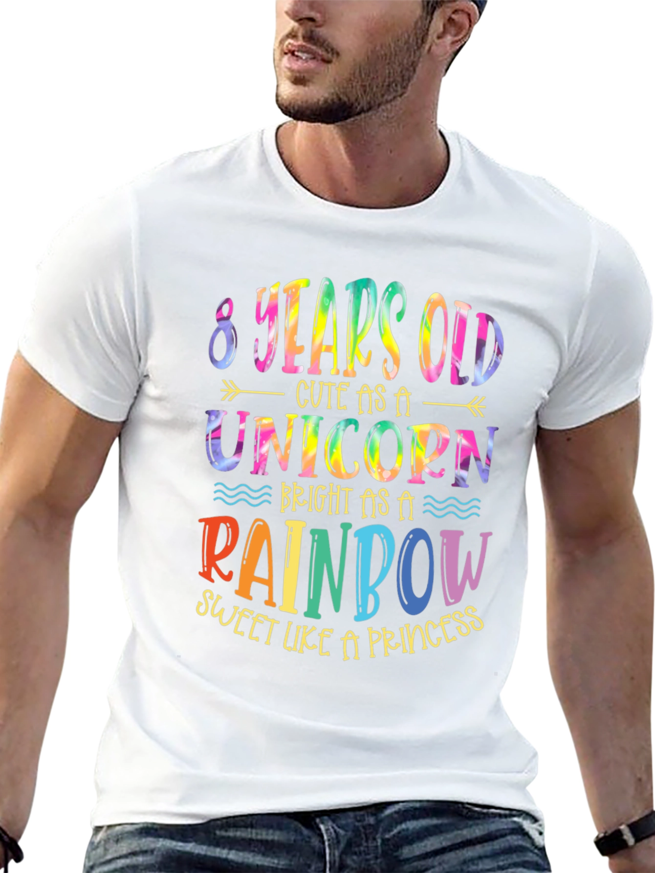 8th Birthday Unicorn Rainbow Shirt