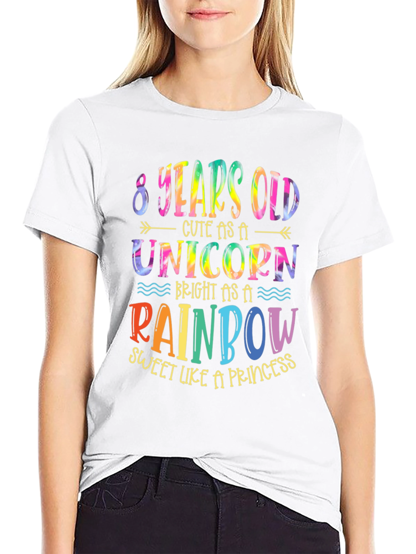 8th Birthday Unicorn Rainbow Shirt
