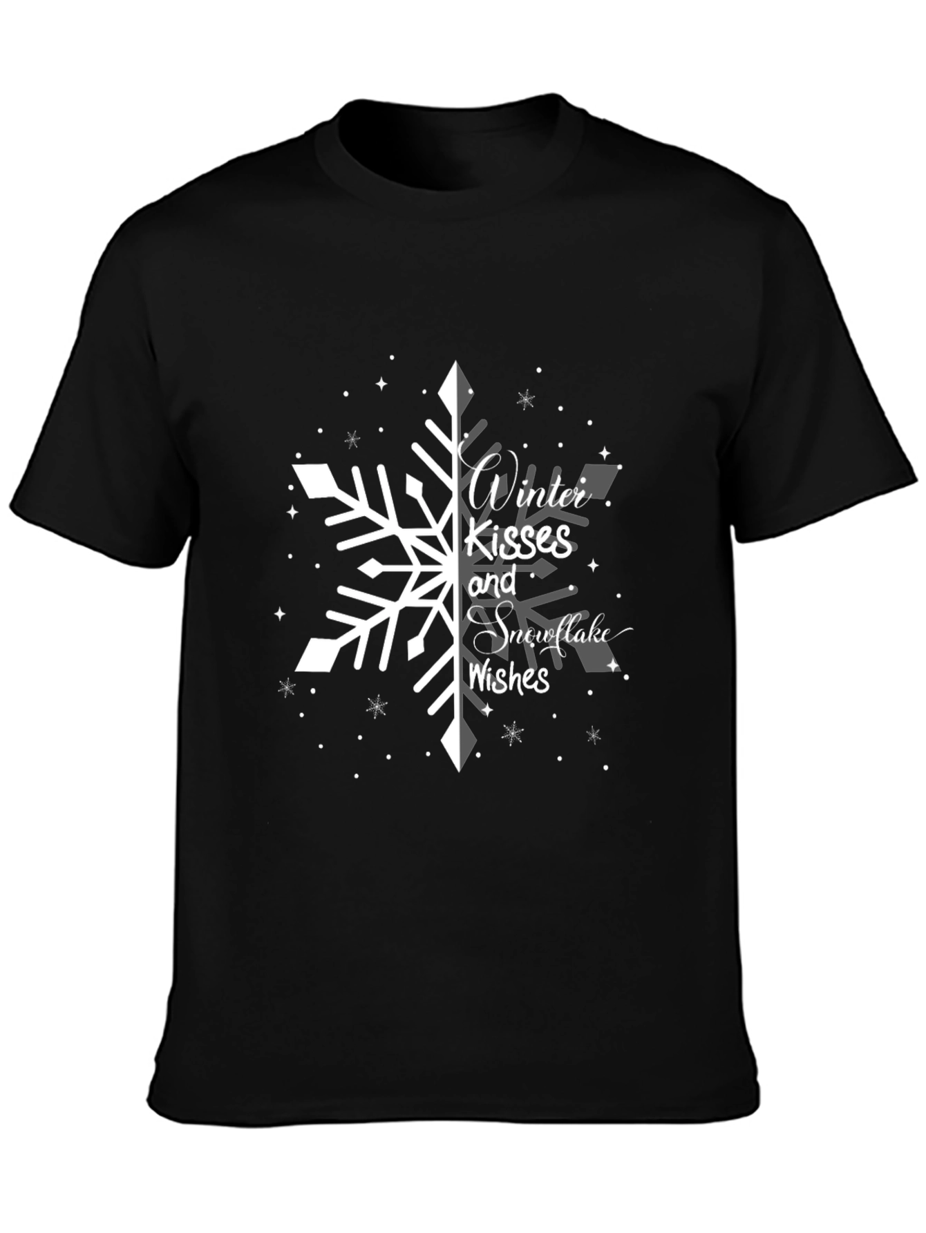 Winter Kisses Snowflake Wishes Graphic Tee