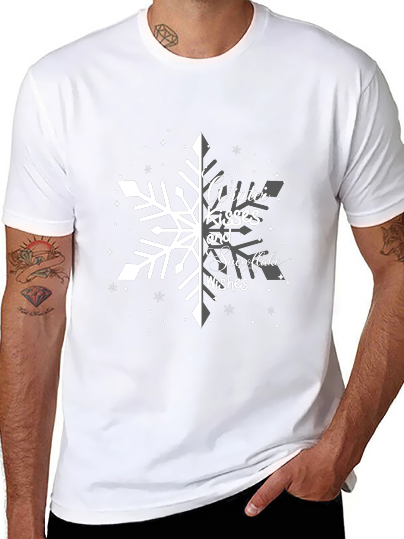 Winter Kisses Snowflake Wishes Graphic Tee