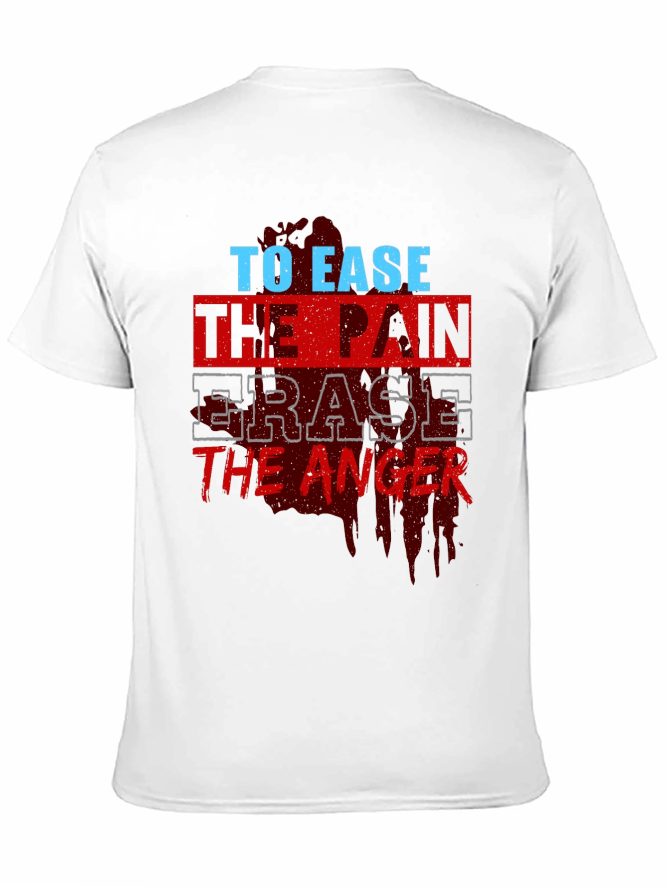 To Ease the Pain Mens Black Graphic T-Shirt