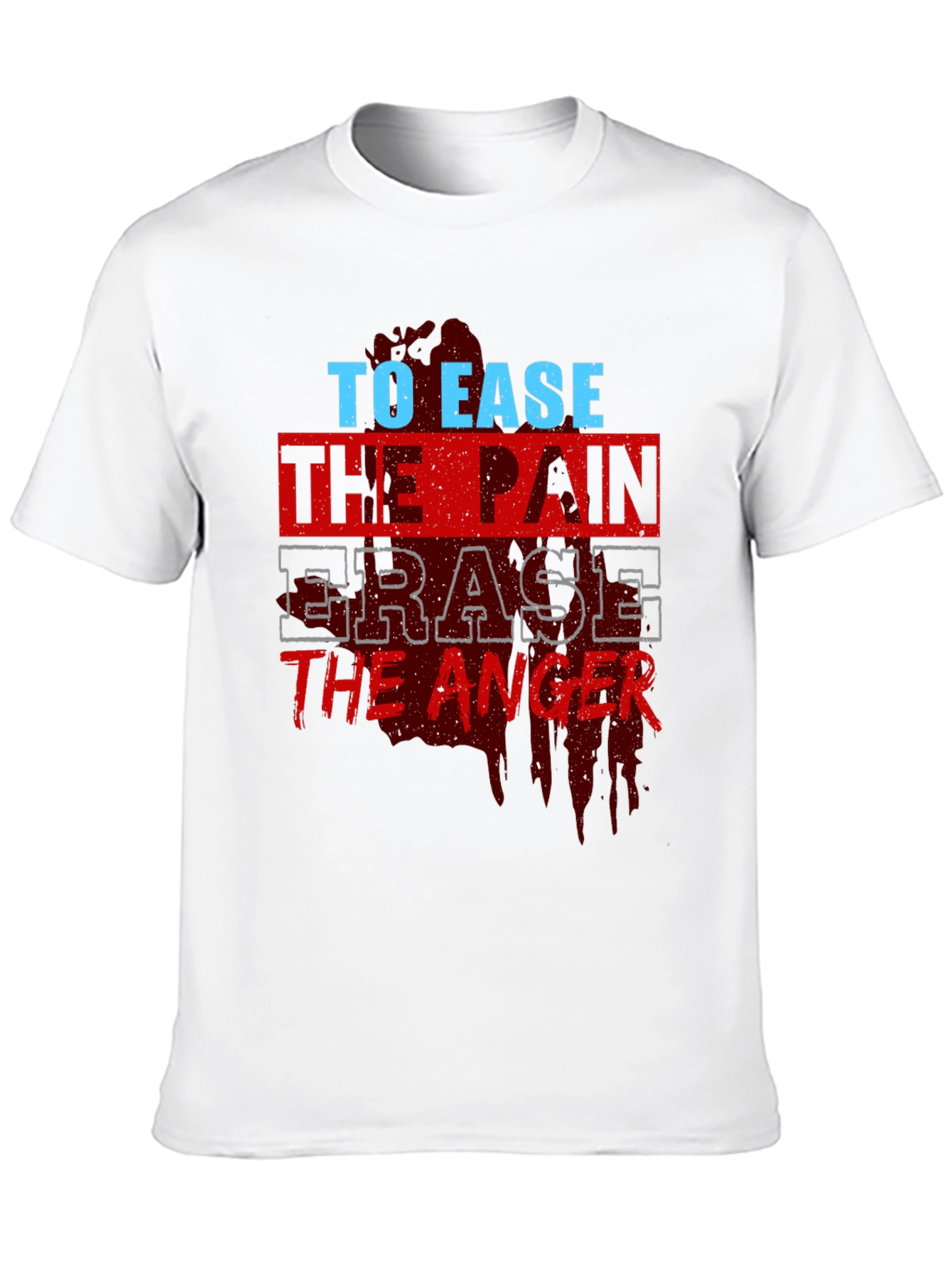 To Ease the Pain Mens Black Graphic T-Shirt