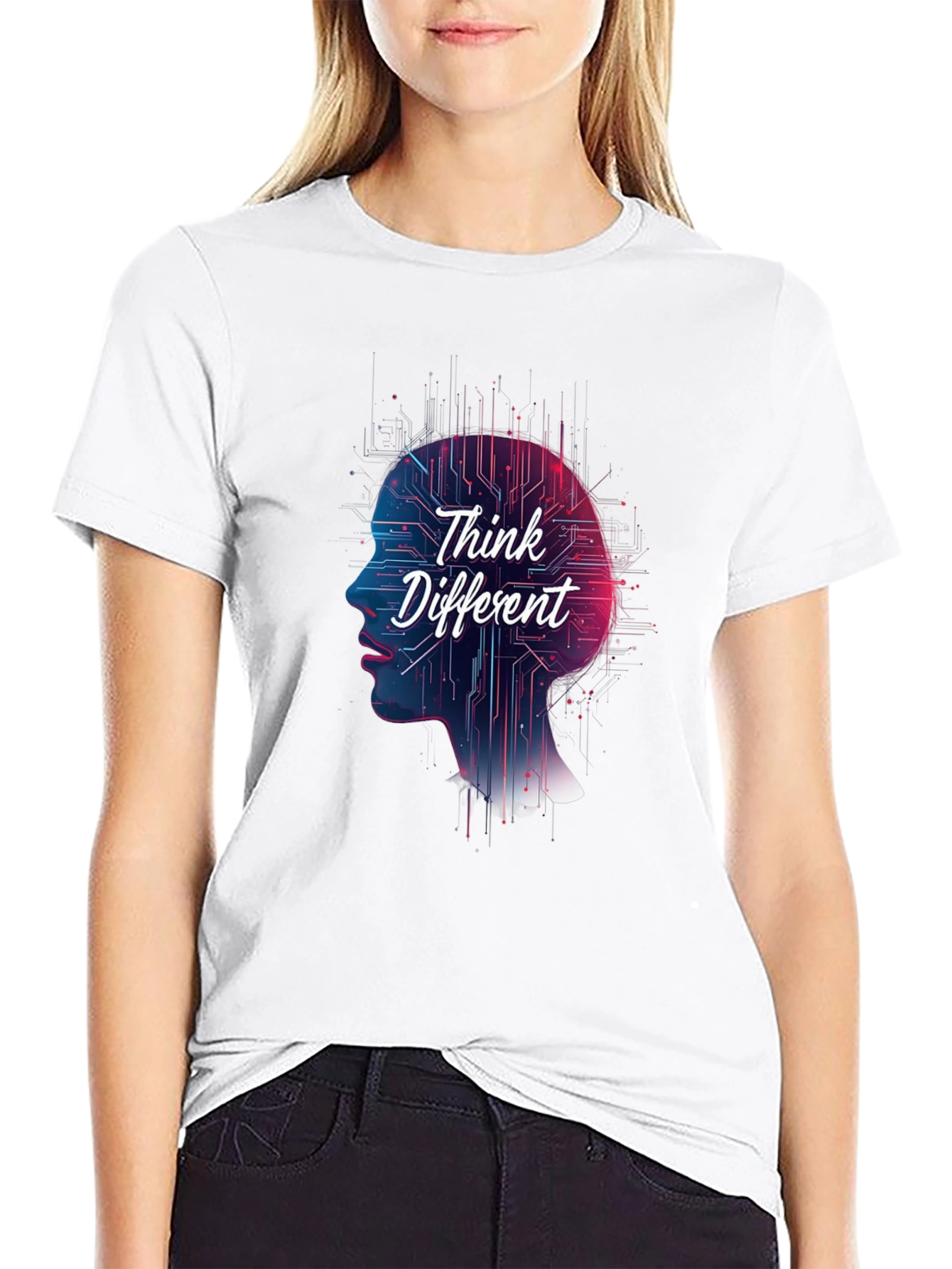 Think Different Graphic Tee - Stylish Black T-Shirt