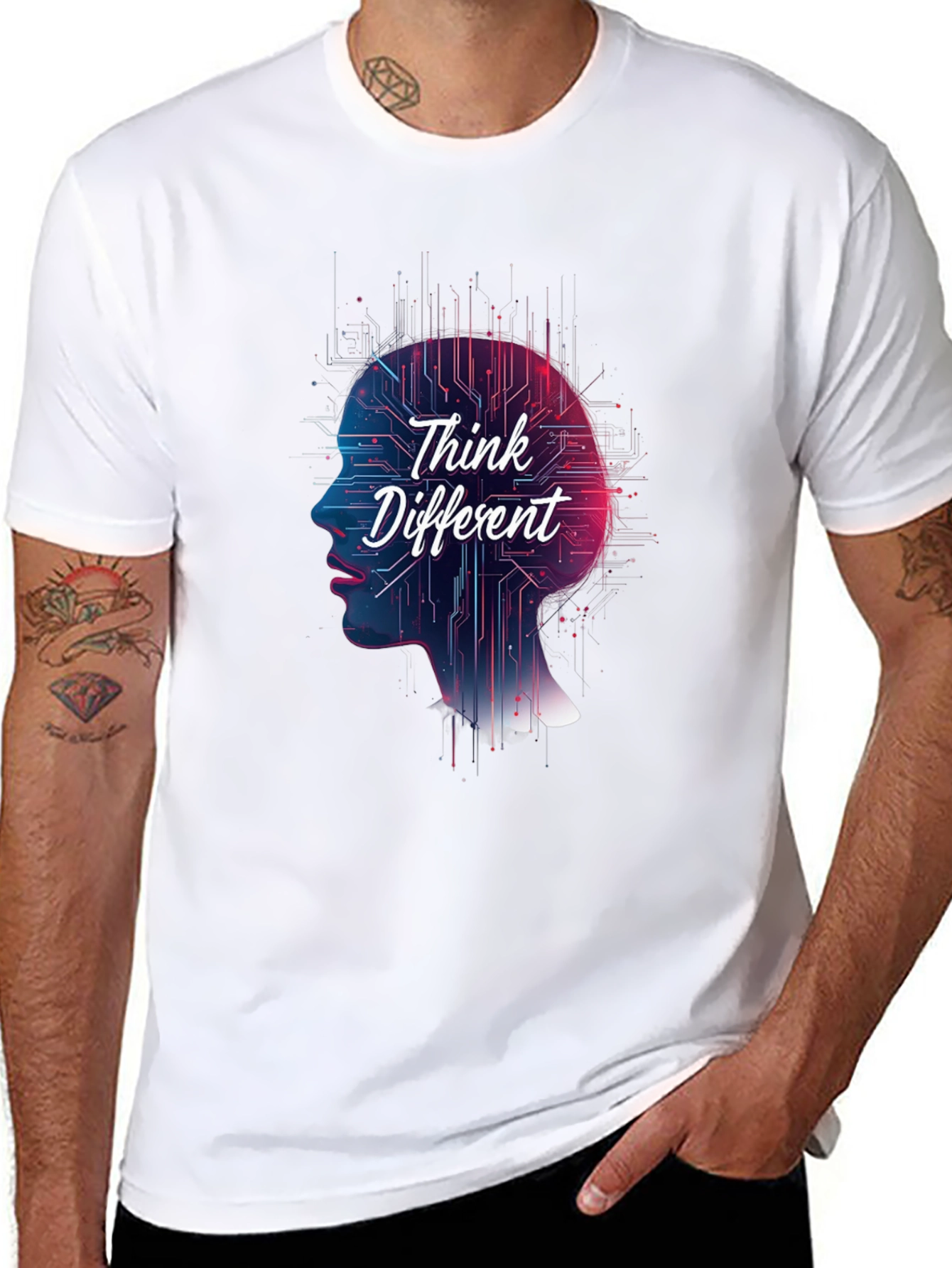 Think Different Graphic Tee - Stylish Black T-Shirt