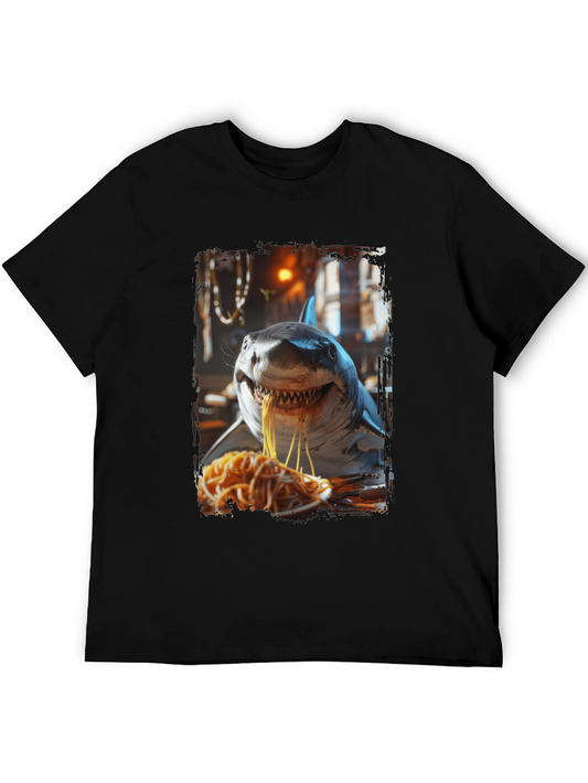Shark Eating Spaghetti T-Shirt