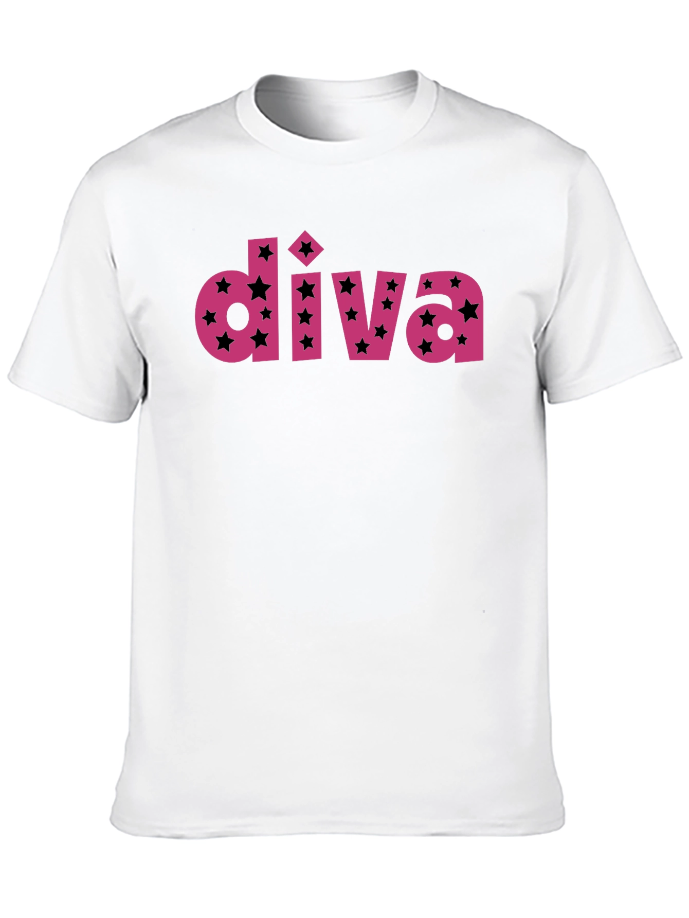 Diva Star Graphic Print Black Tee