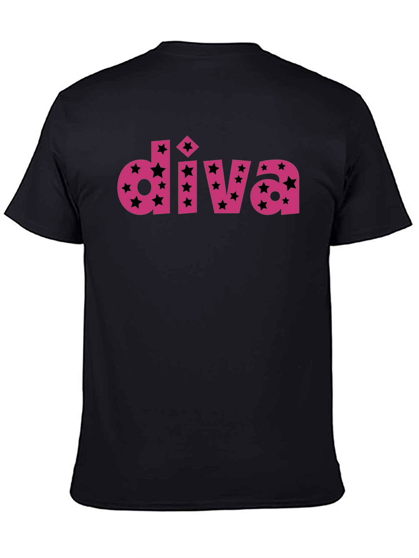 Diva Star Graphic Print Black Tee