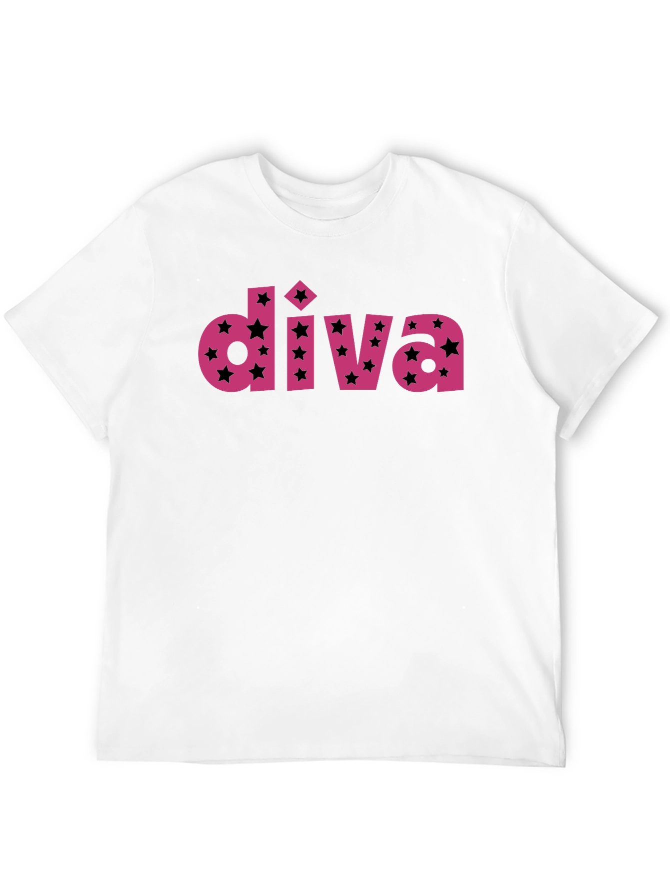 Diva Star Graphic Print Black Tee