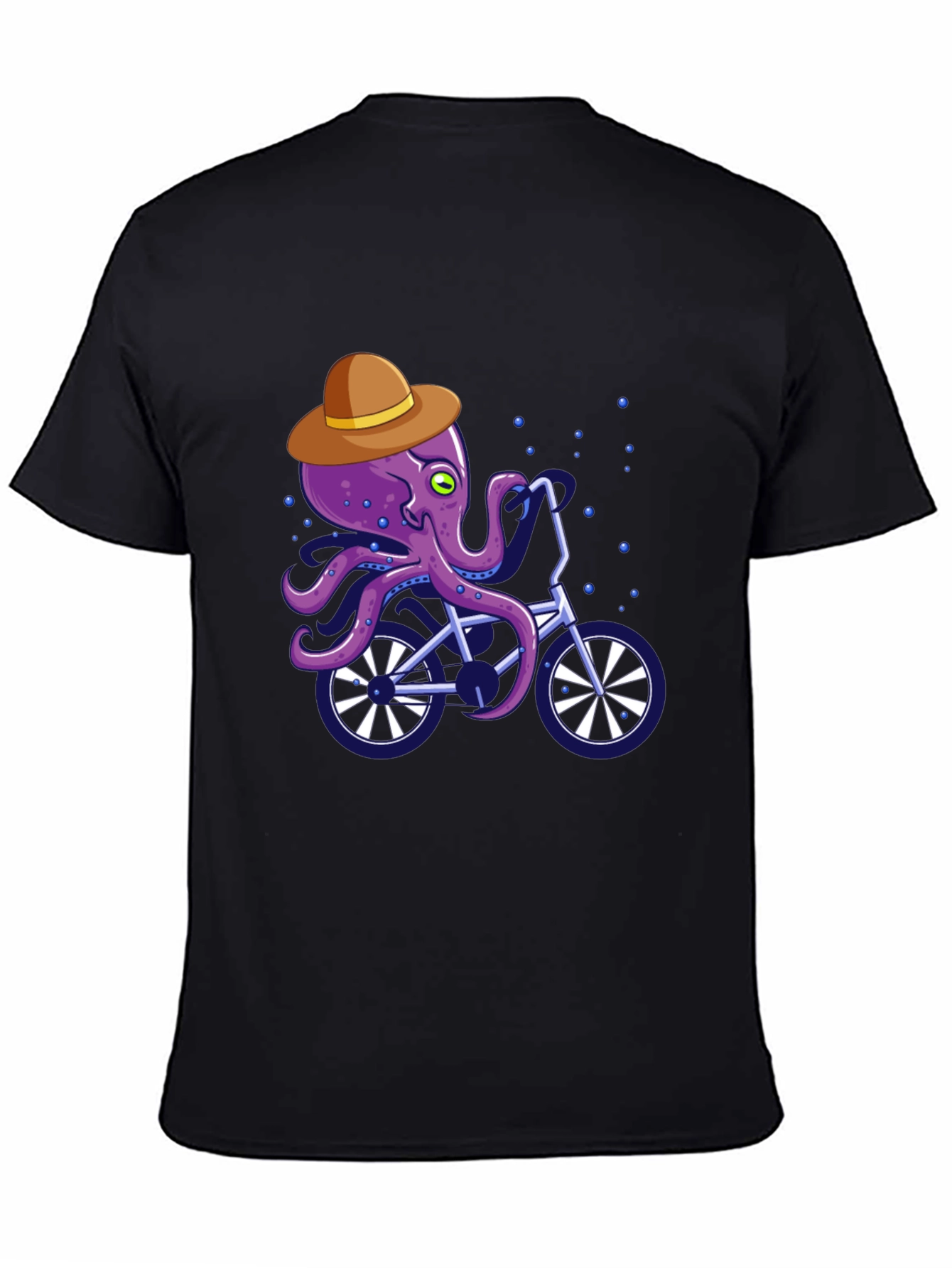 Octopus on Bike Graphic Tee