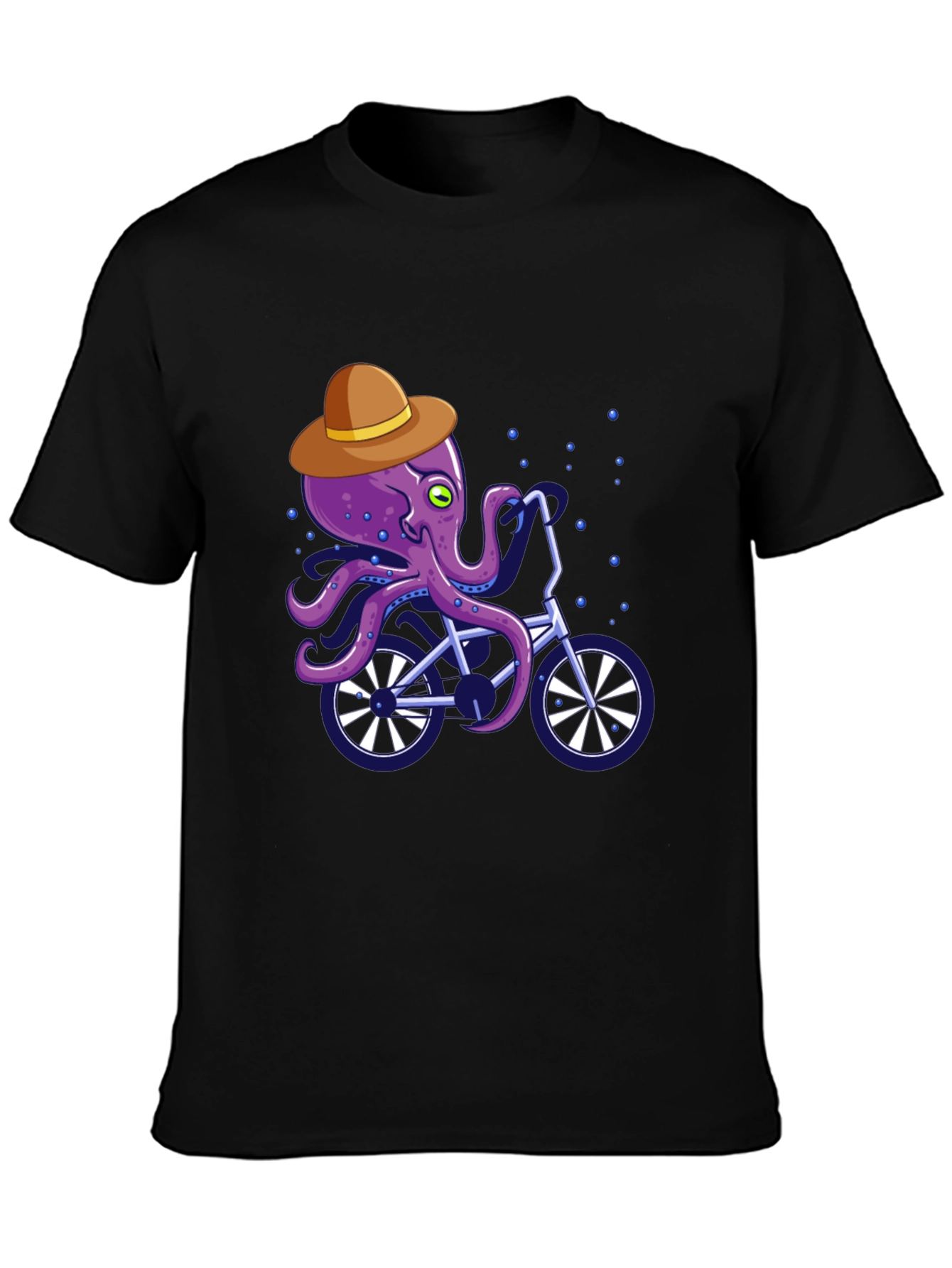 Octopus on Bike Graphic Tee