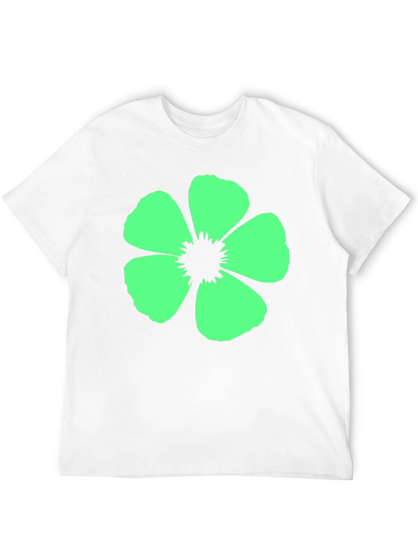 Flower Graphic Black T-Shirt