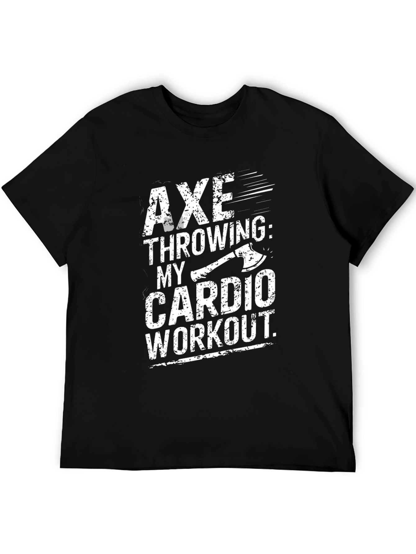 Axe Throwing Cardio Workout T-Shirt - Black