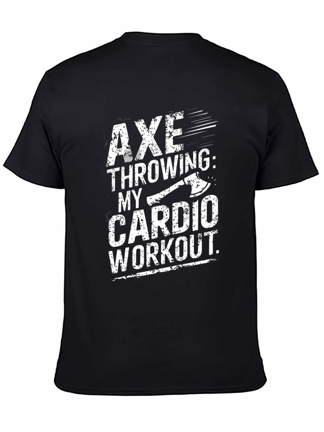 Axe Throwing Cardio Workout T-Shirt - Black