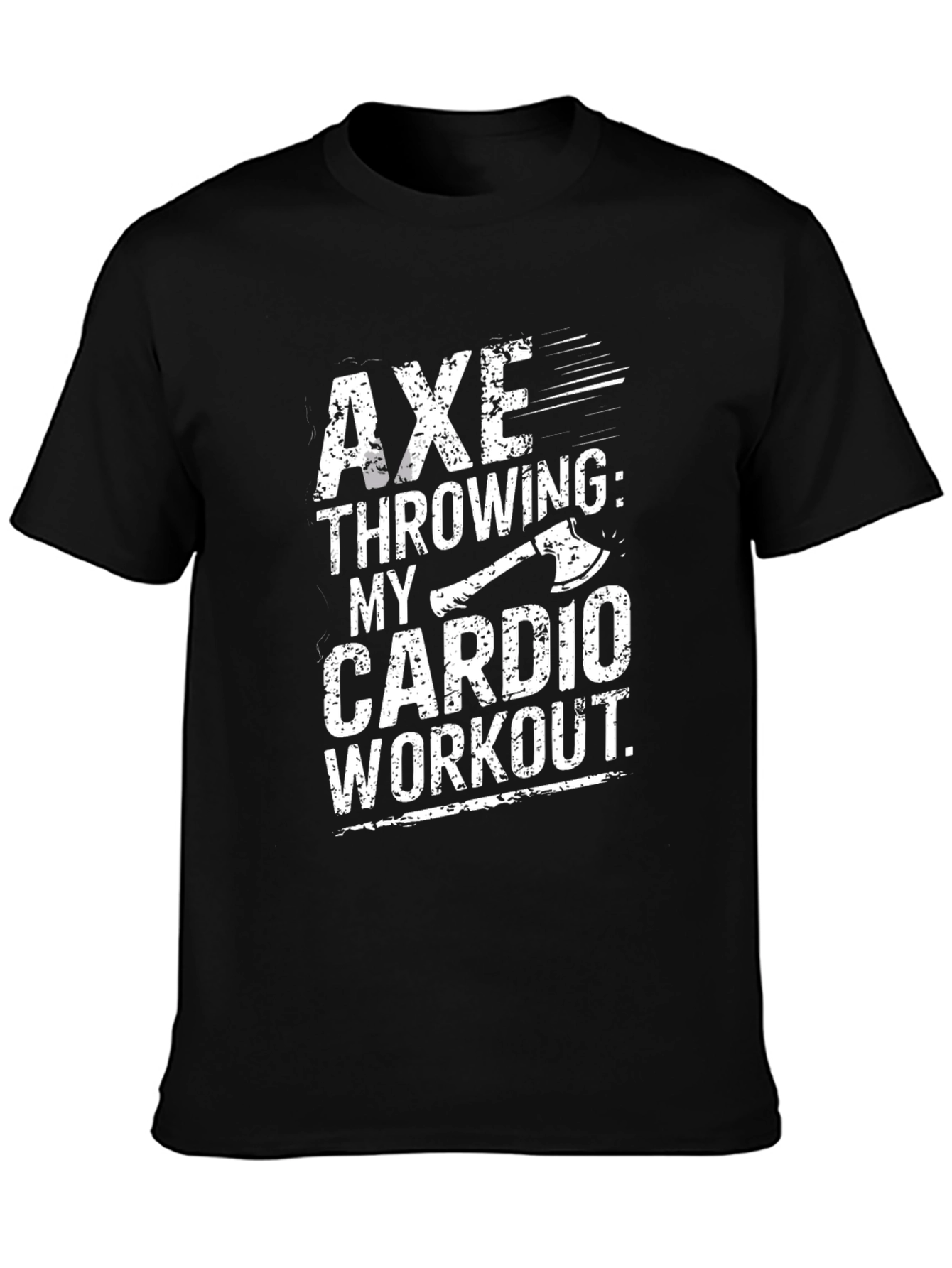 Axe Throwing Cardio Workout T-Shirt - Black