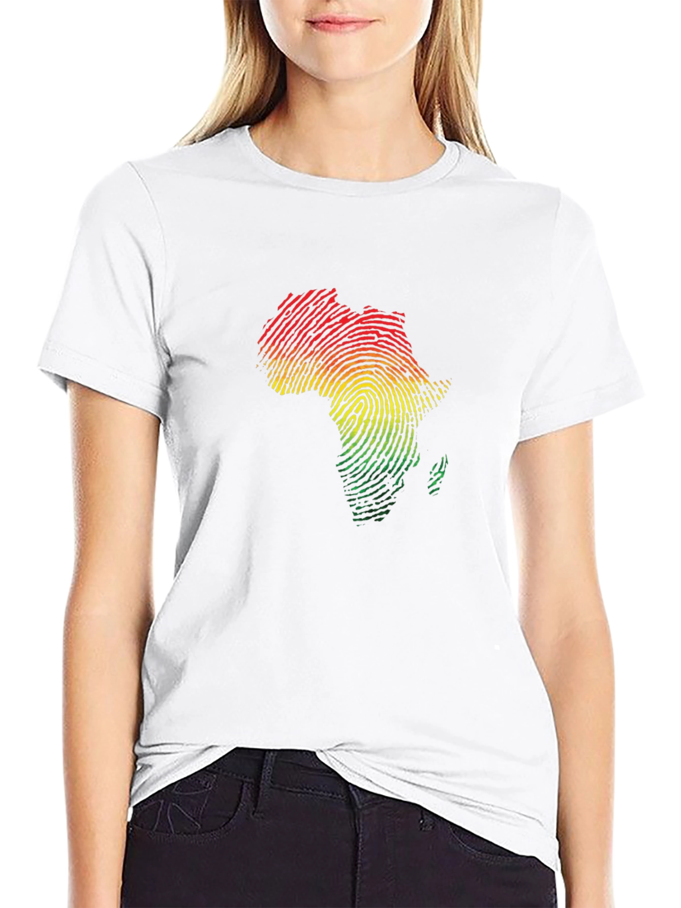 Africa Fingerprint T-Shirt - Black Pride Tee