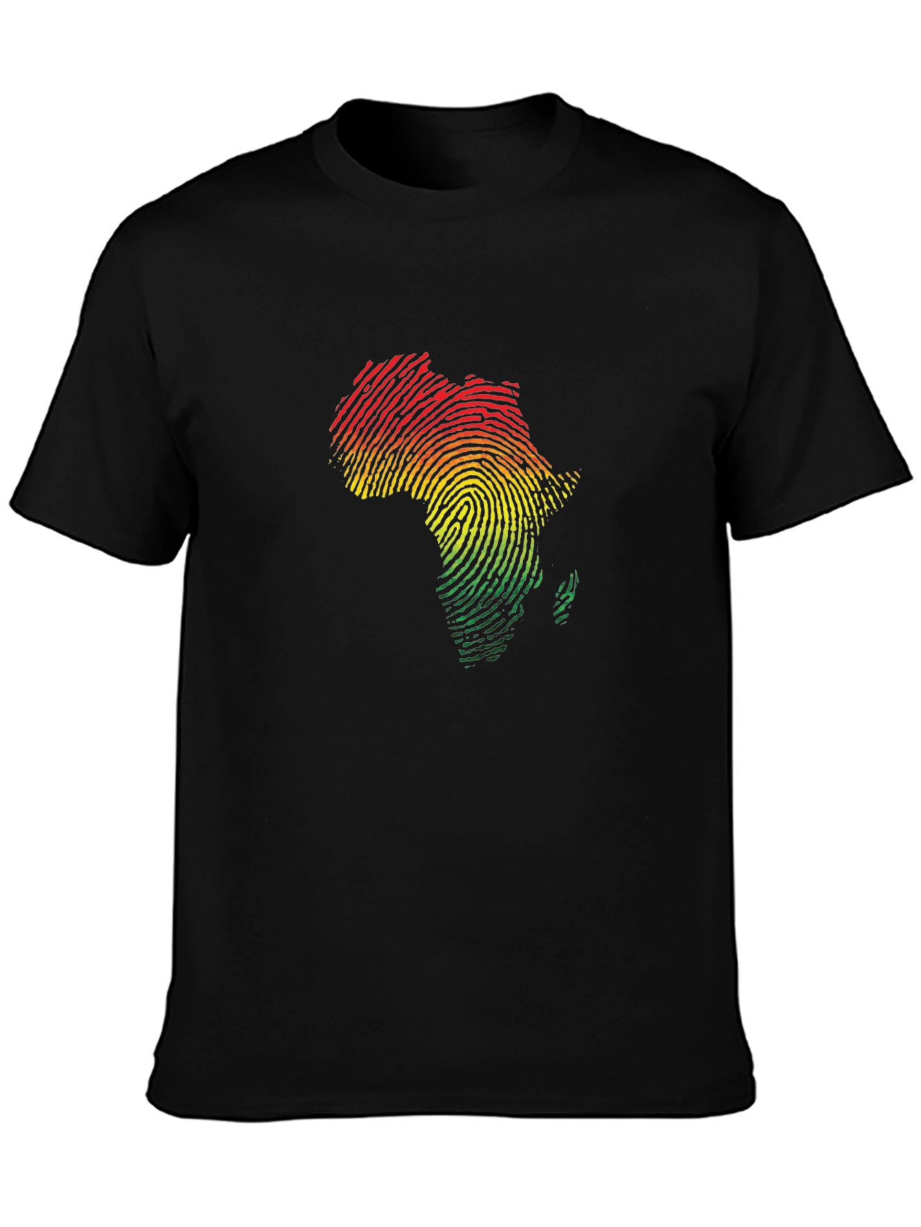 Africa Fingerprint T-Shirt - Black Pride Tee