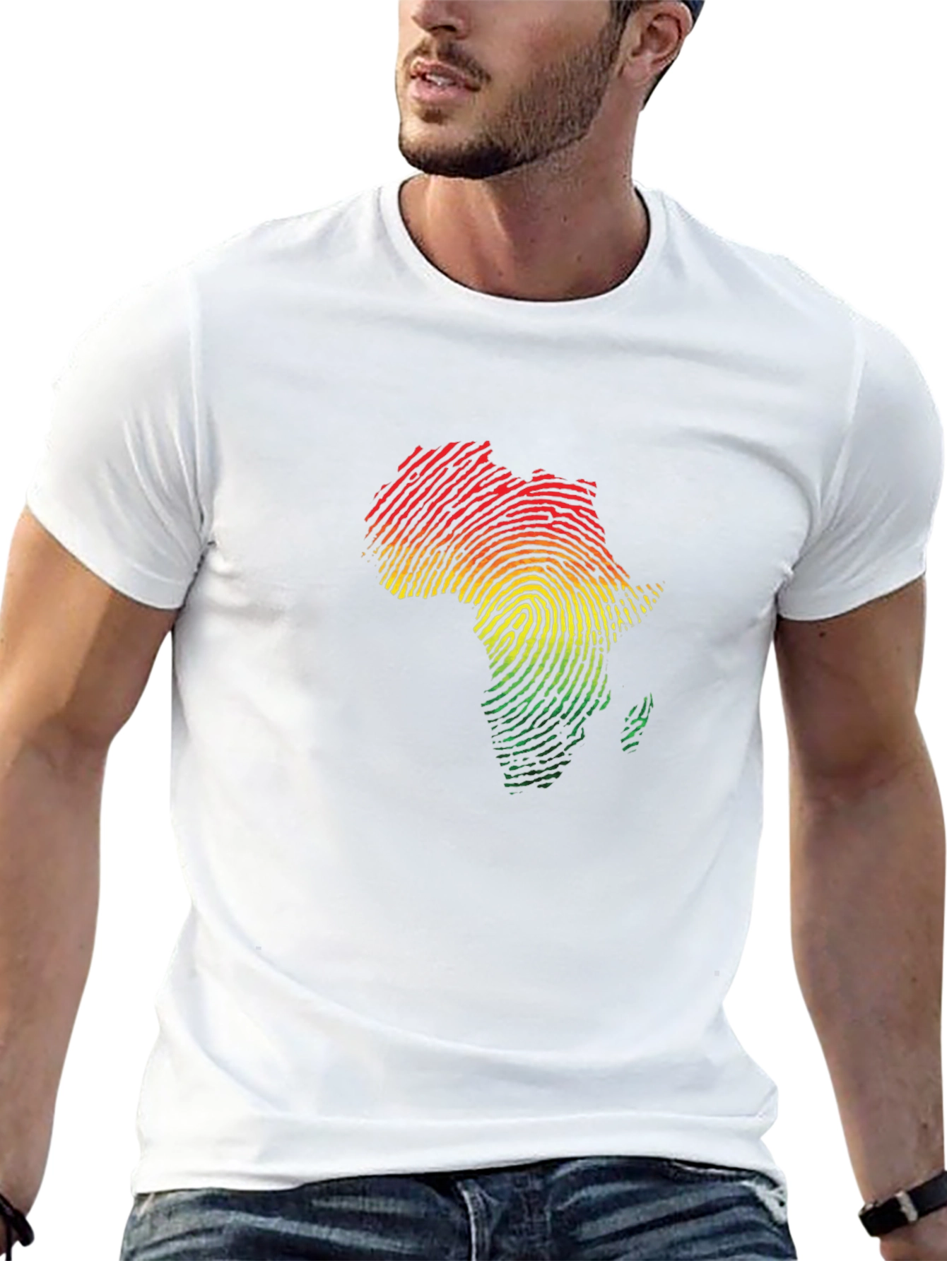 Africa Fingerprint T-Shirt - Black Pride Tee