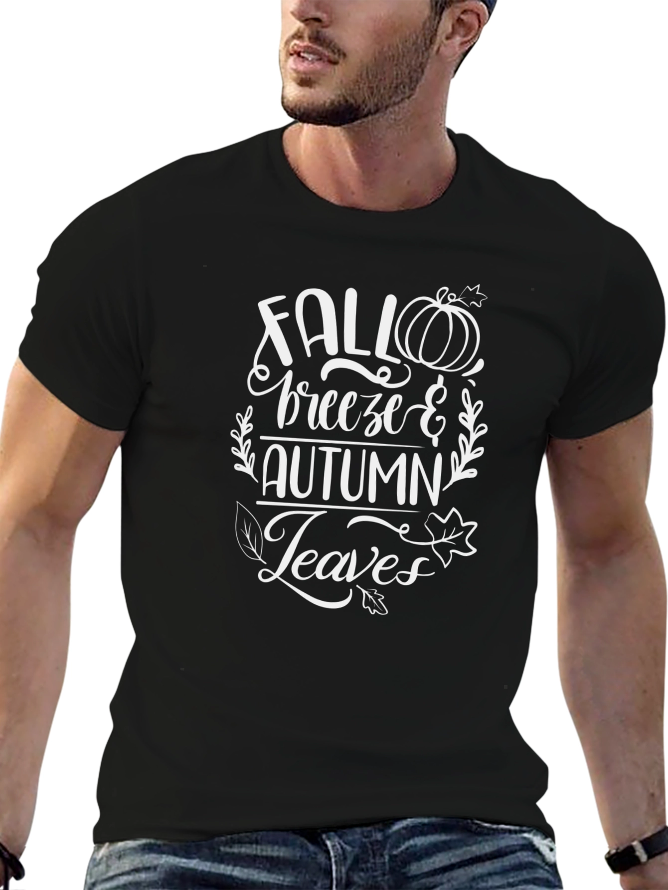 Fall Breeze Autumn Leaves Graphic Tee