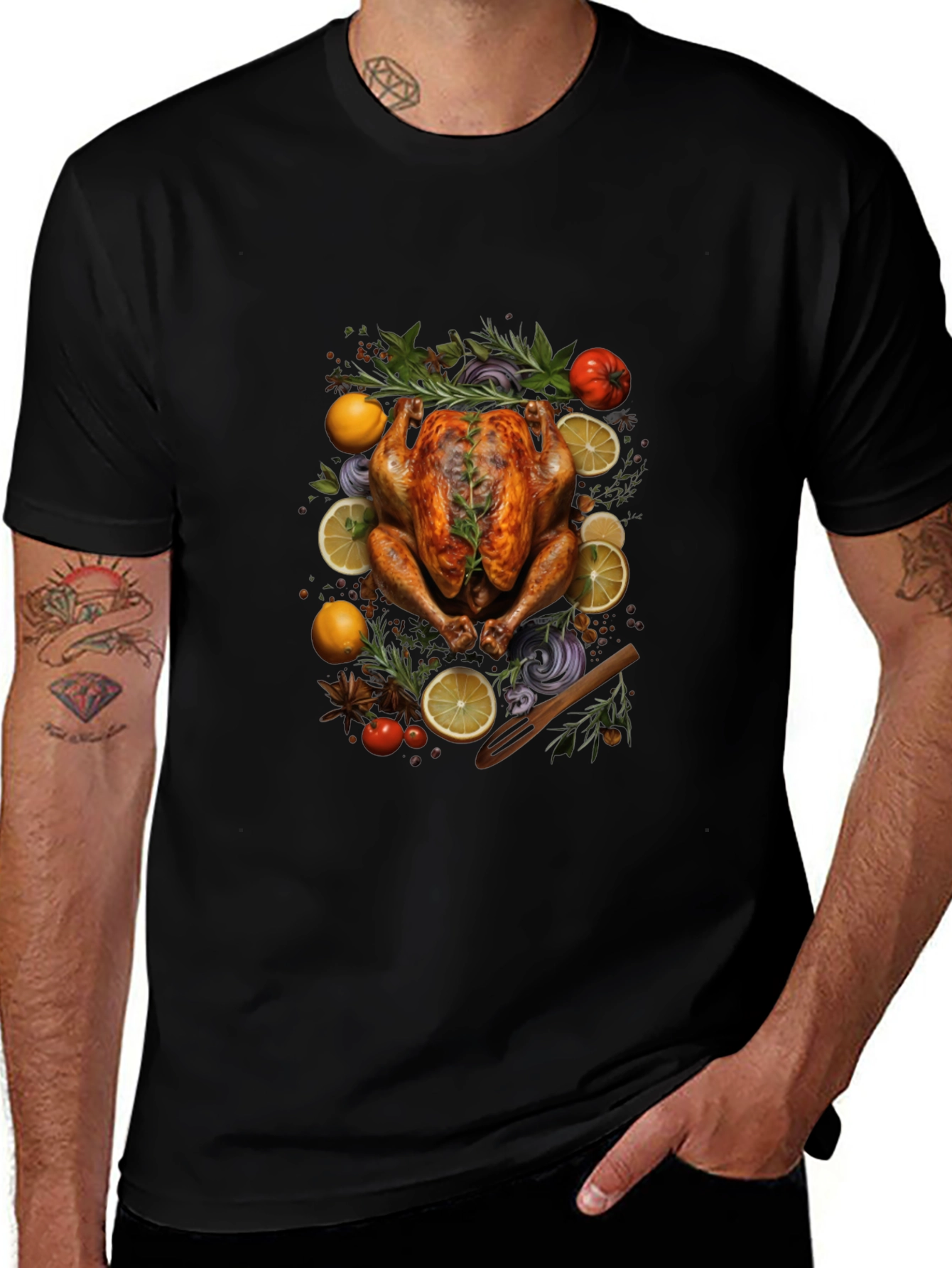 Thanksgiving Feast Black T-Shirt