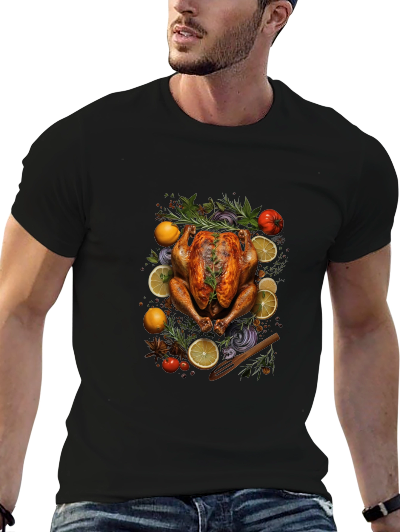 Thanksgiving Feast Black T-Shirt