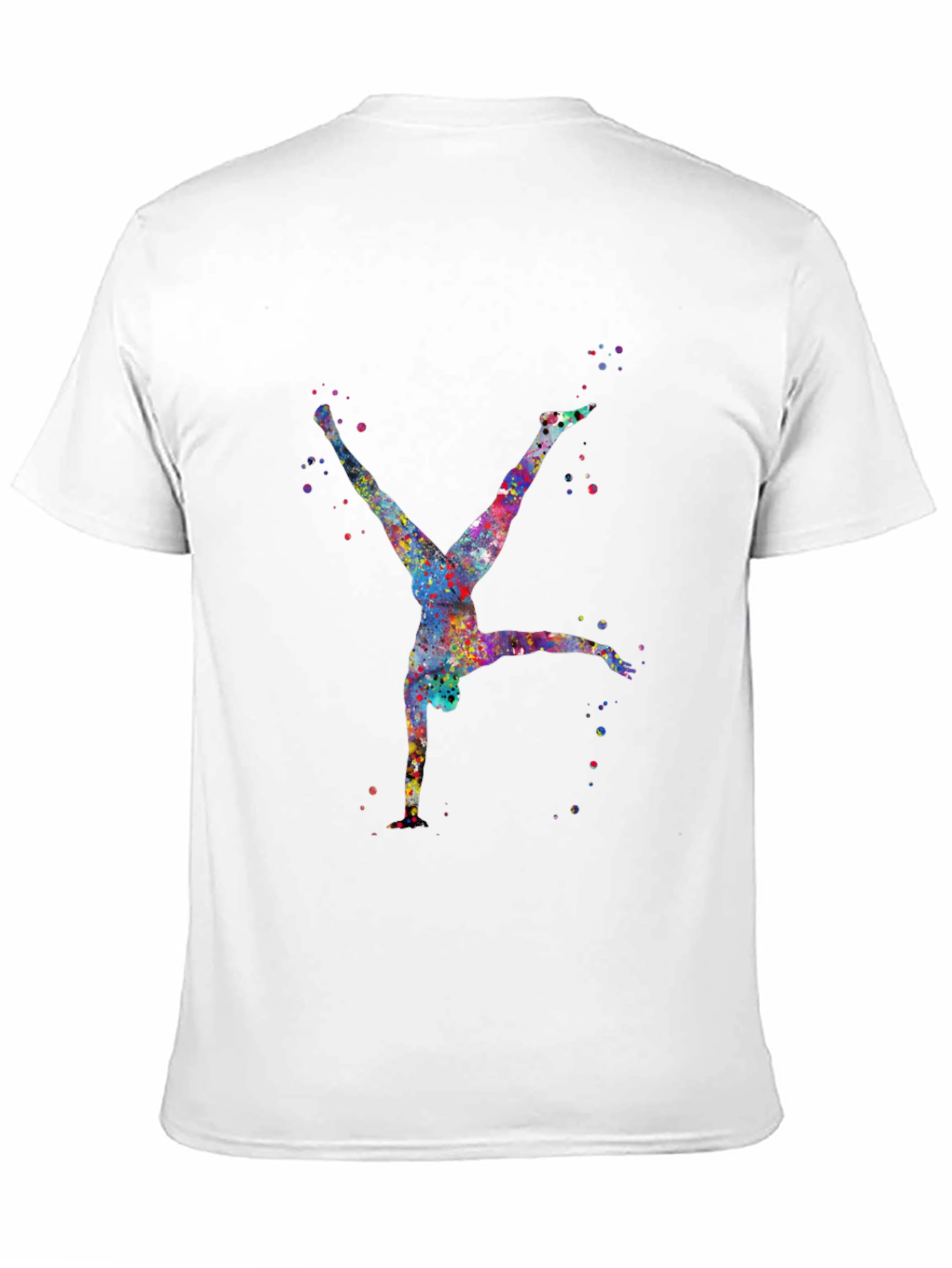 Watercolor Gymnast Black T-Shirt
