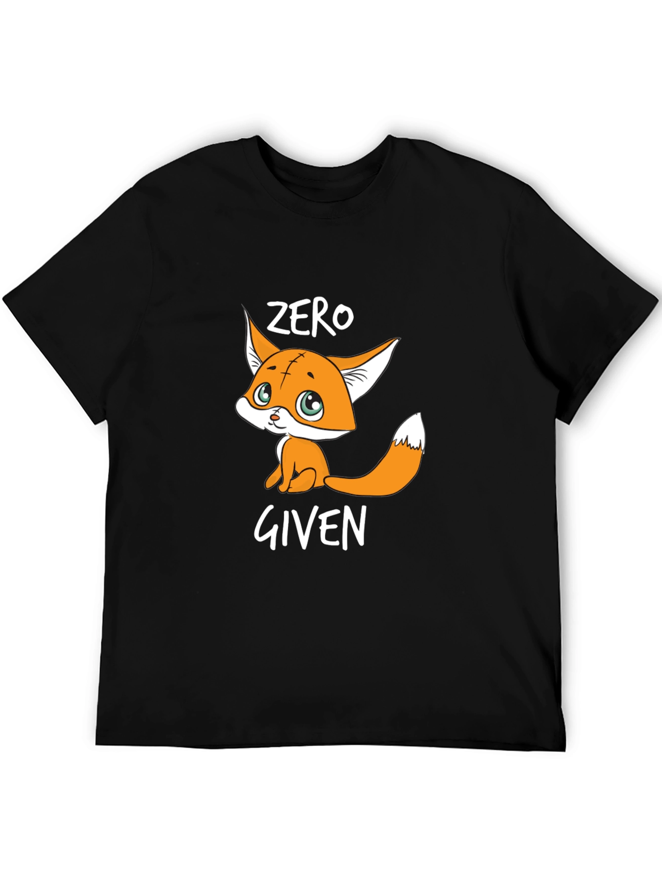 Zero Given Fox Graphic Tee - Unisex Black T-Shirt