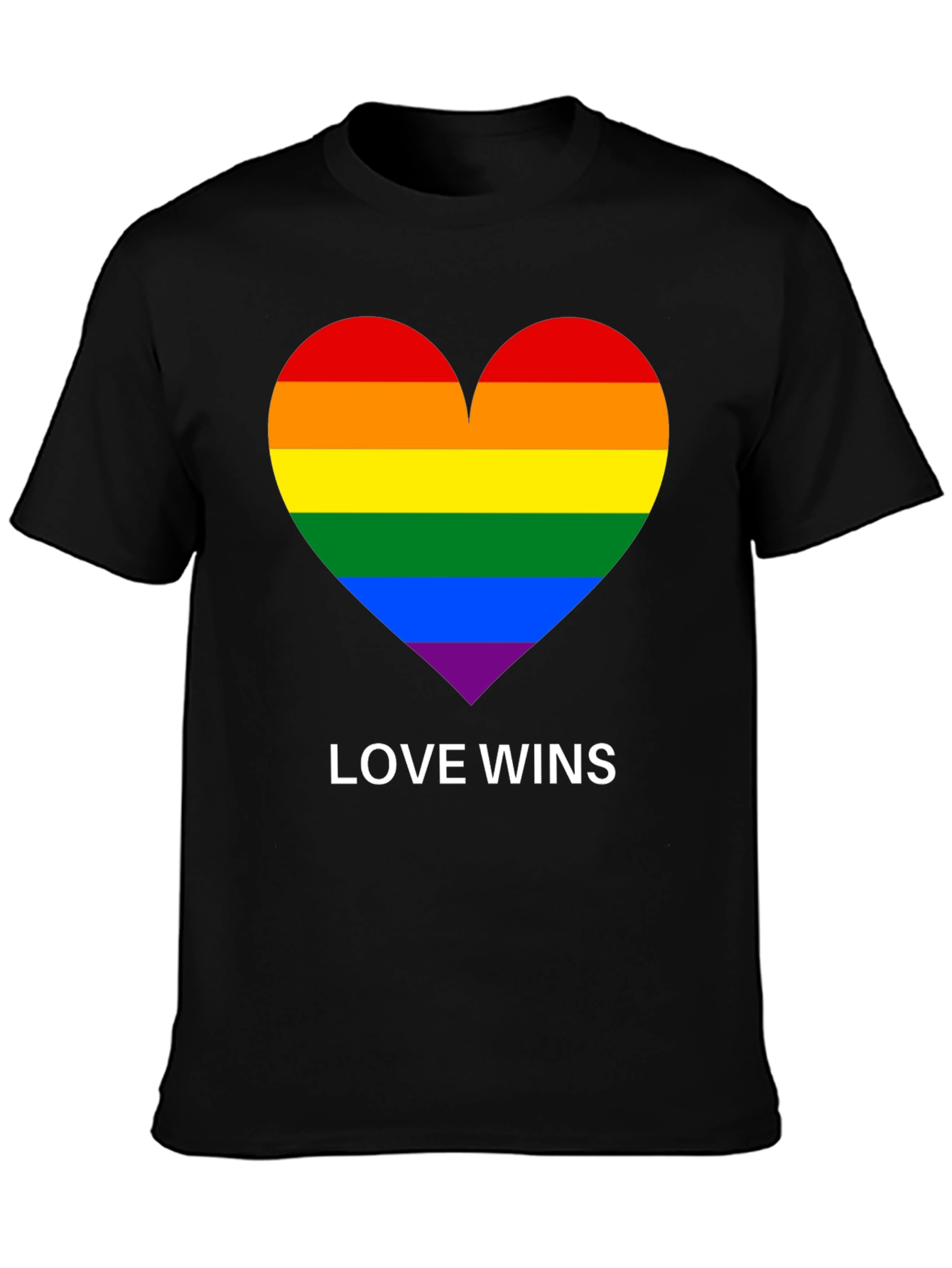 Love Wins Pride Rainbow Heart T-Shirt