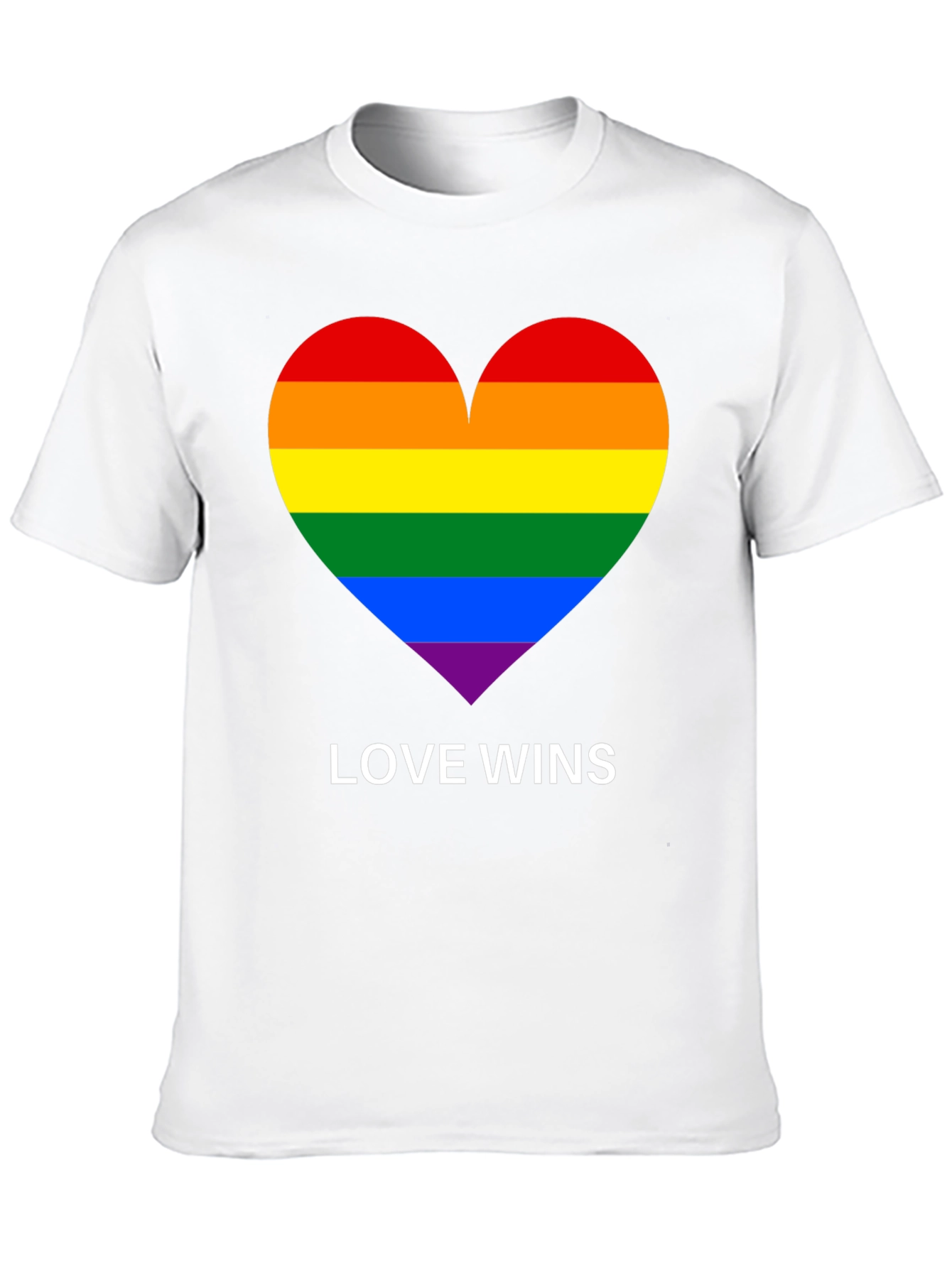 Love Wins Pride Rainbow Heart T-Shirt