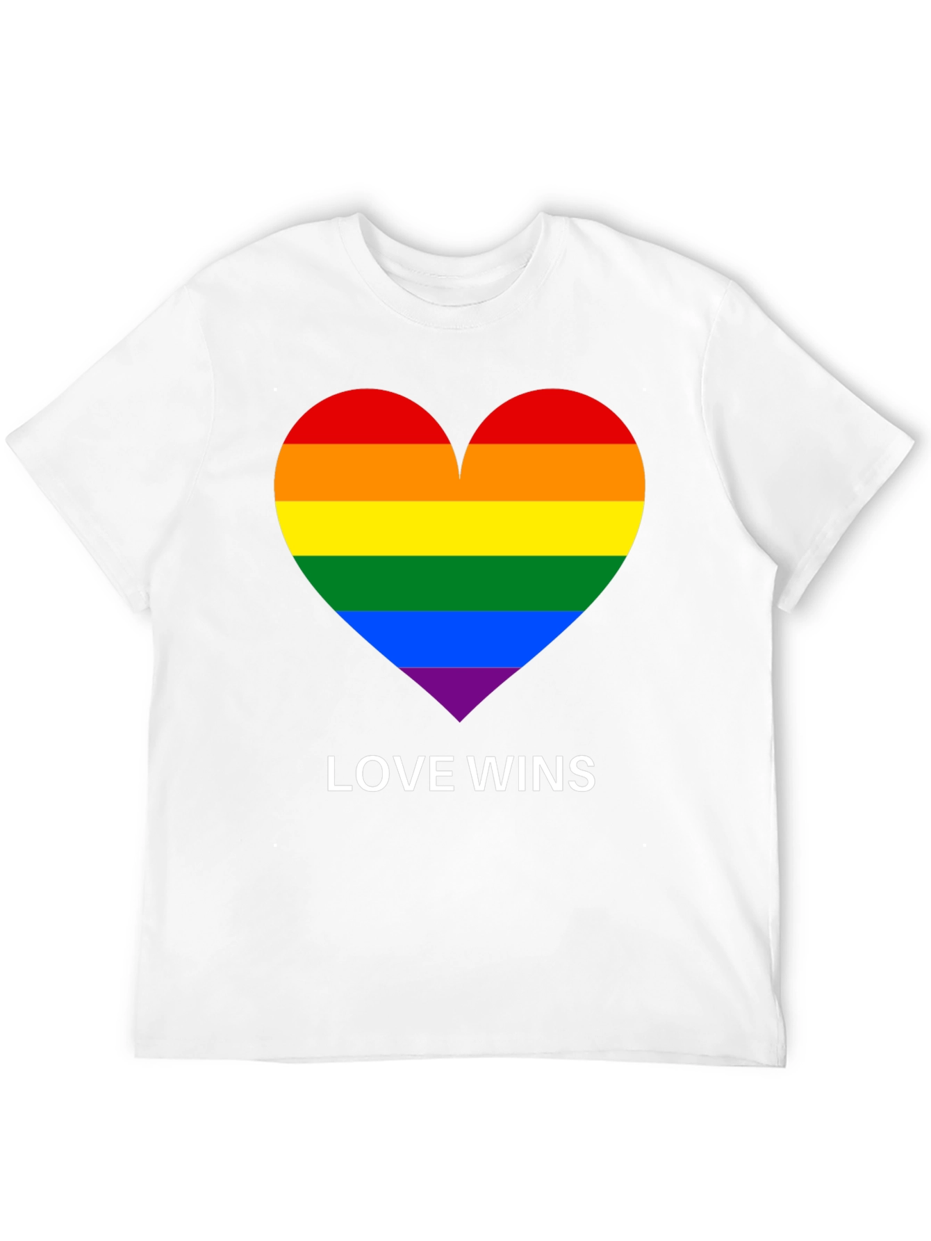 Love Wins Pride Rainbow Heart T-Shirt
