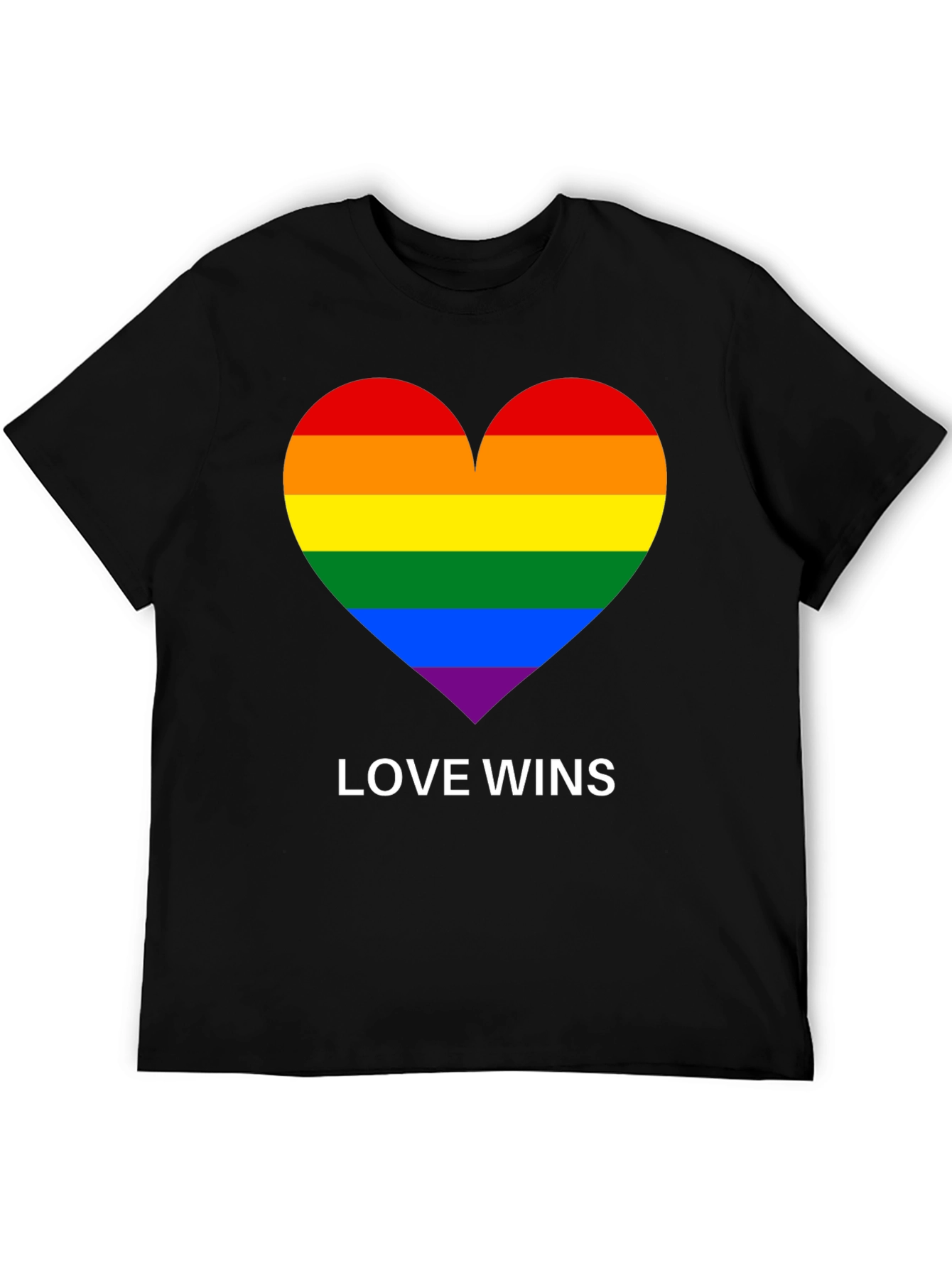 Love Wins Pride Rainbow Heart T-Shirt