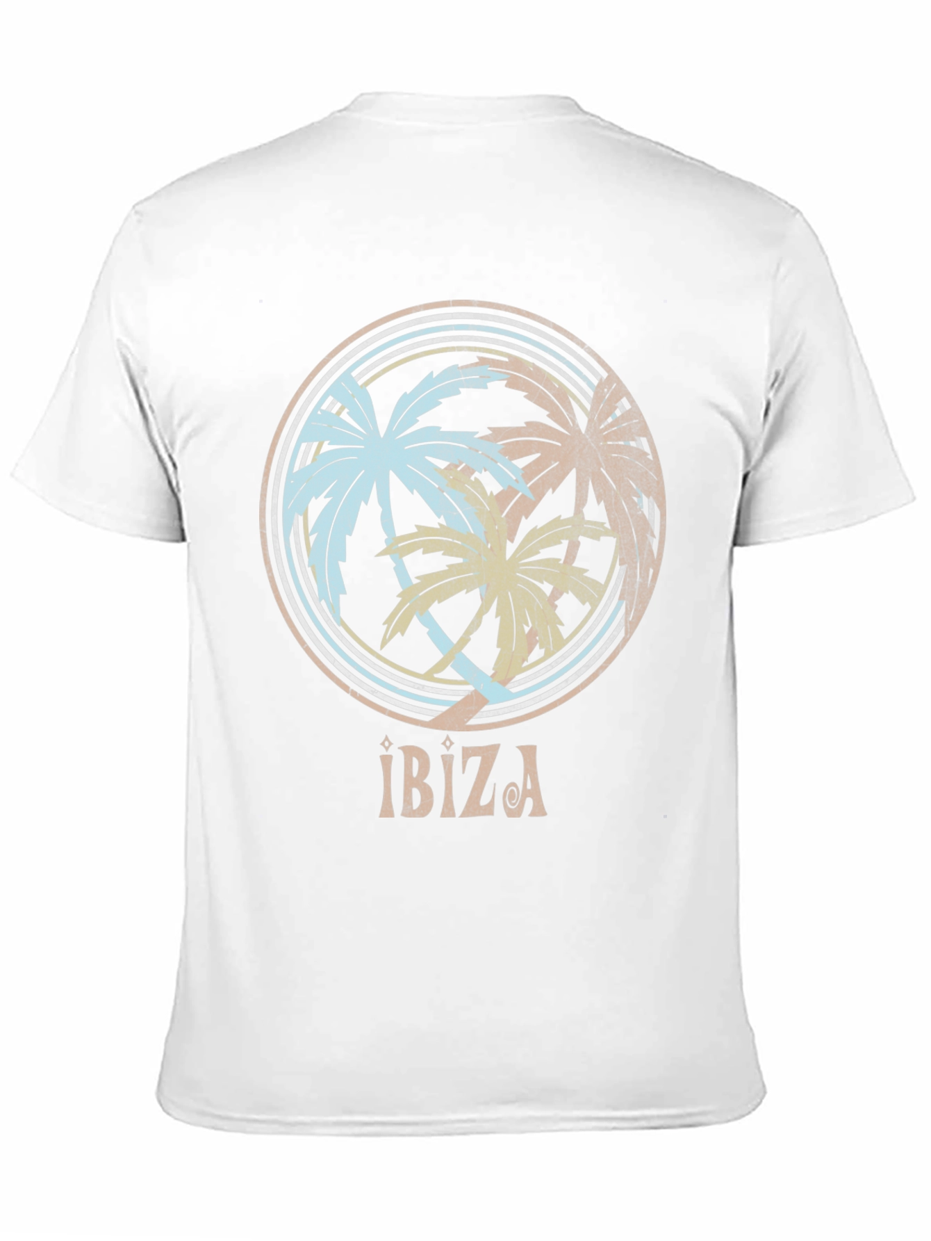 Ibiza Palm Tree Graphic Tee - Retro Summer Vibes