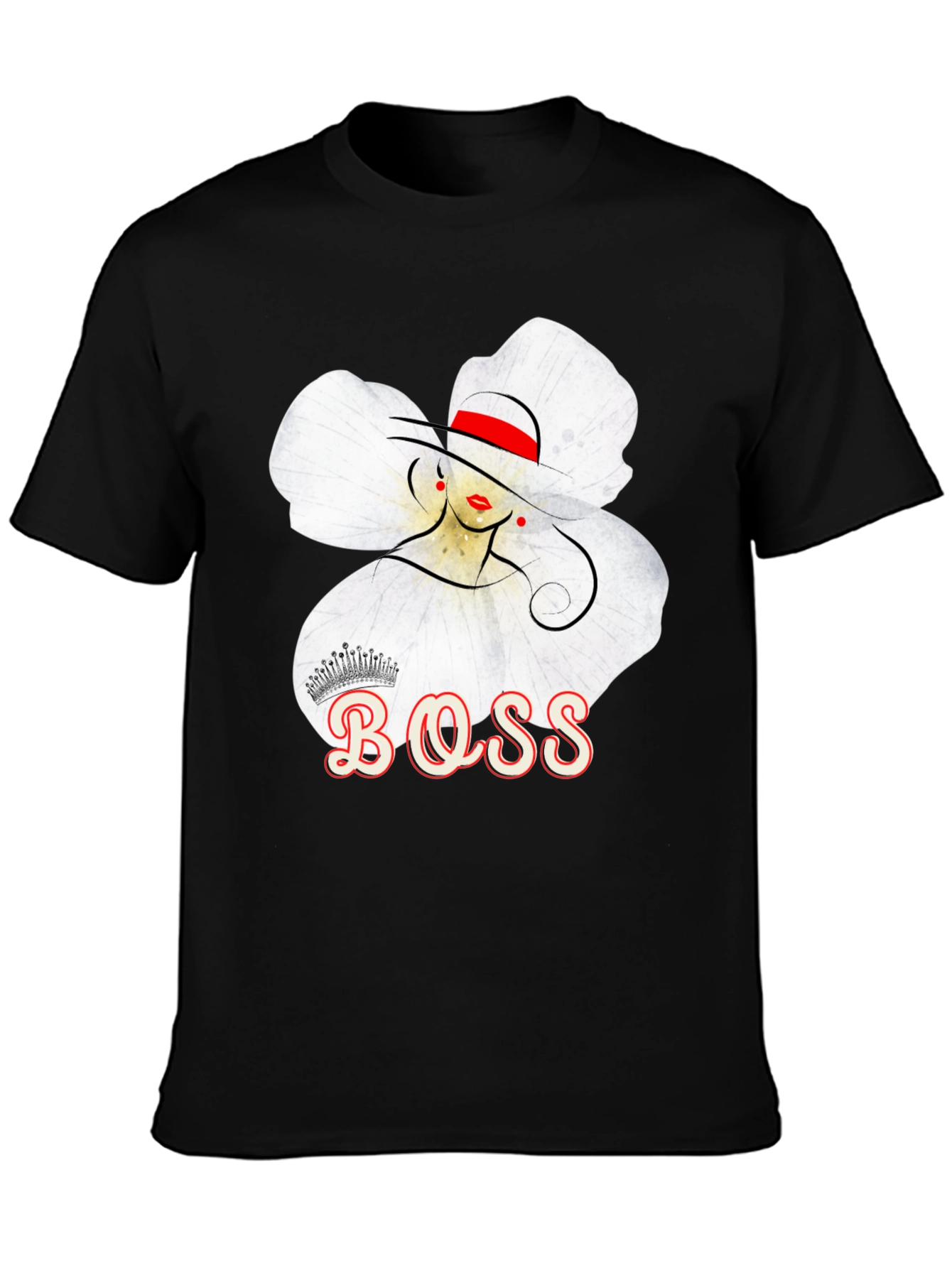 Boss Lady T-Shirt: Elegant Floral Graphic Tee