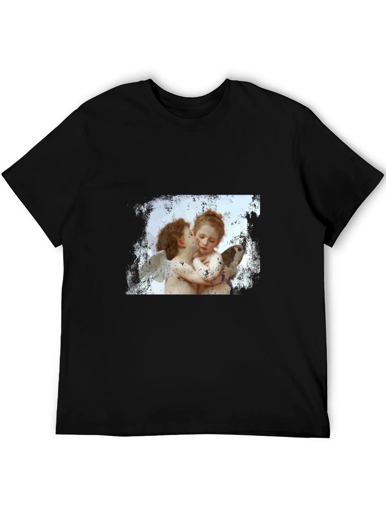 Cherub Kiss Graphic T-Shirt - Black