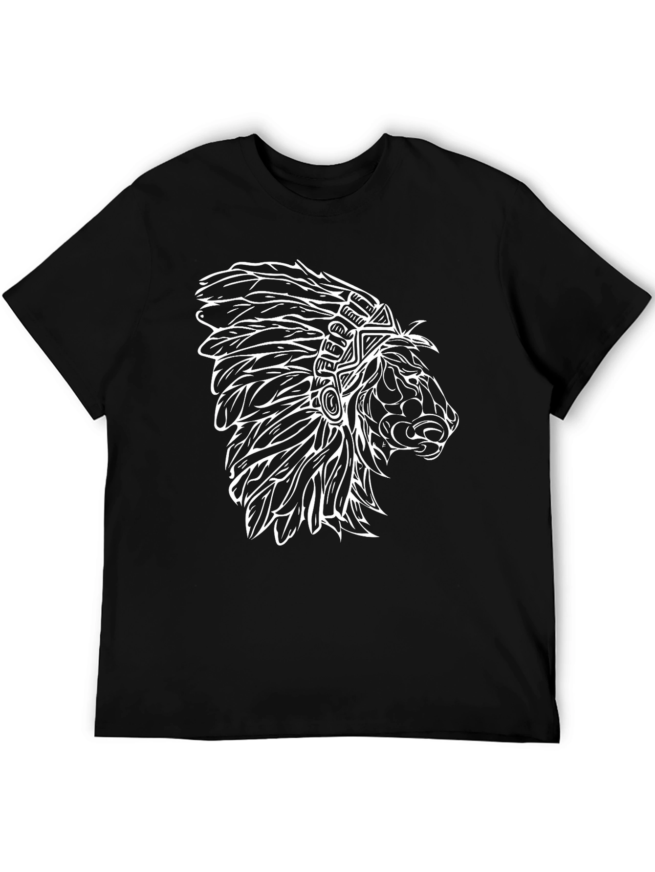 Lion Headdress Graphic Print Tee