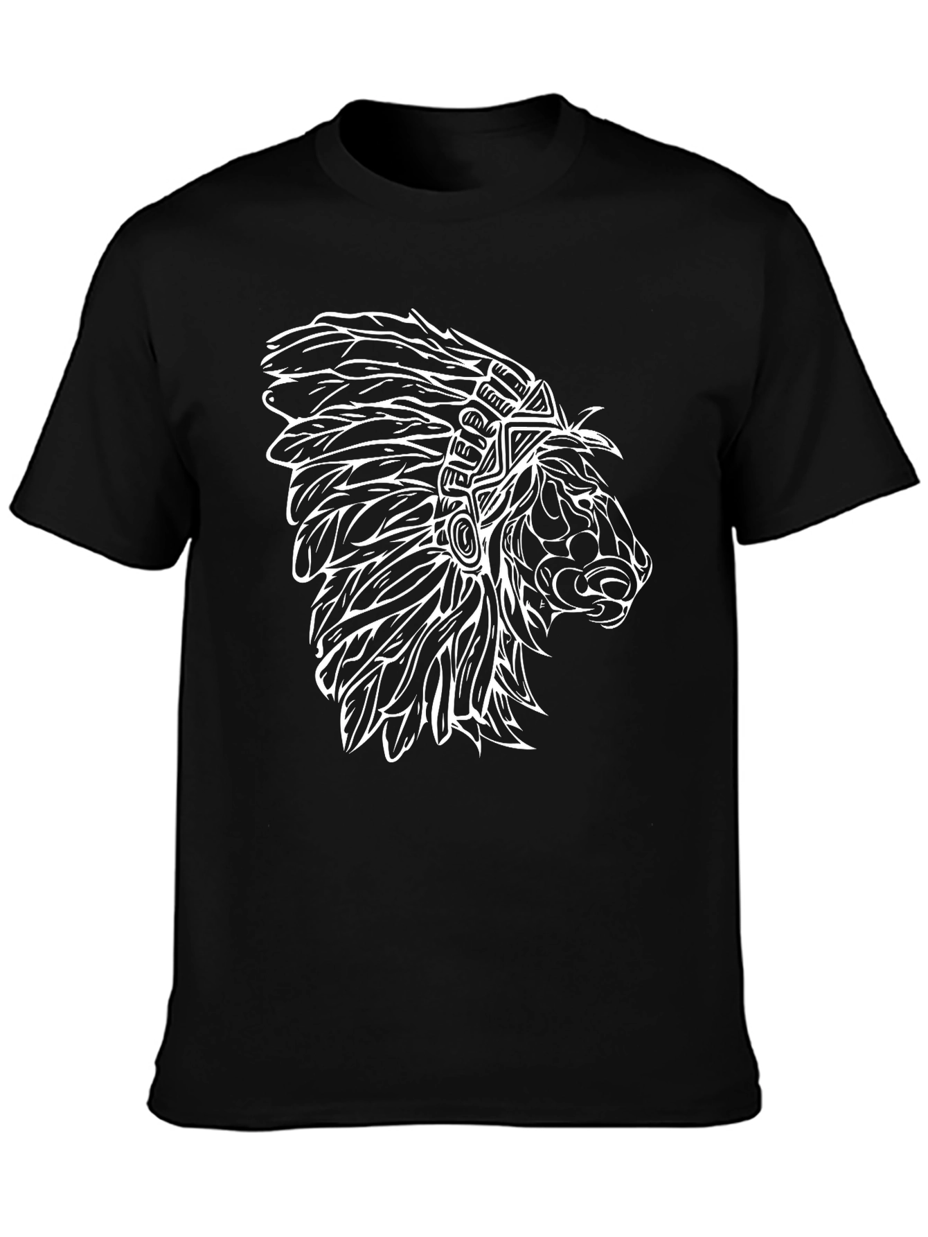 Lion Headdress Graphic Print Tee