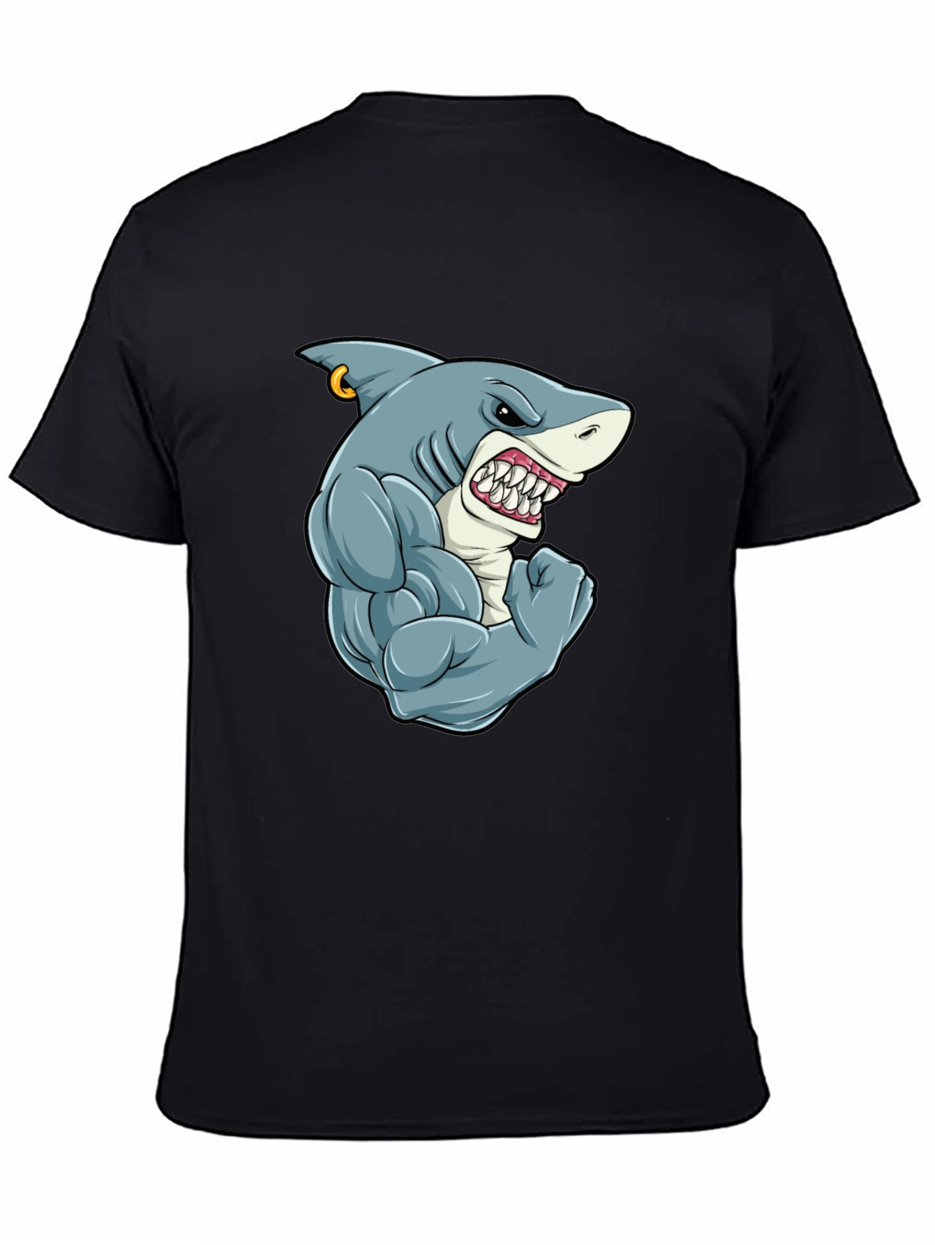 Shark Muscle T-Shirt - Black Tee