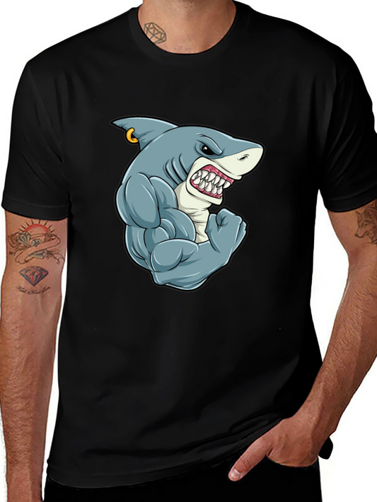 Shark Muscle T-Shirt - Black Tee