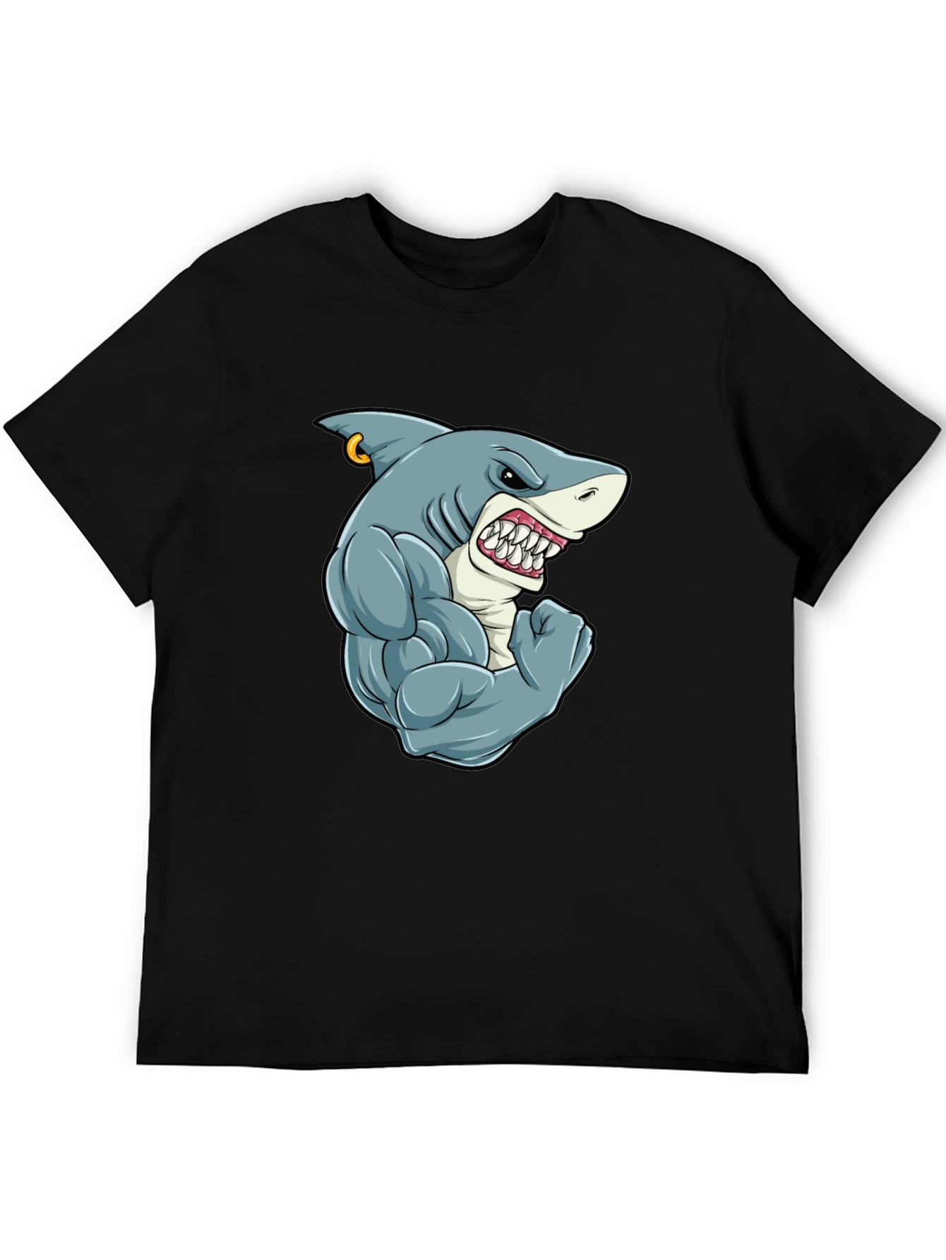 Shark Muscle T-Shirt - Black Tee