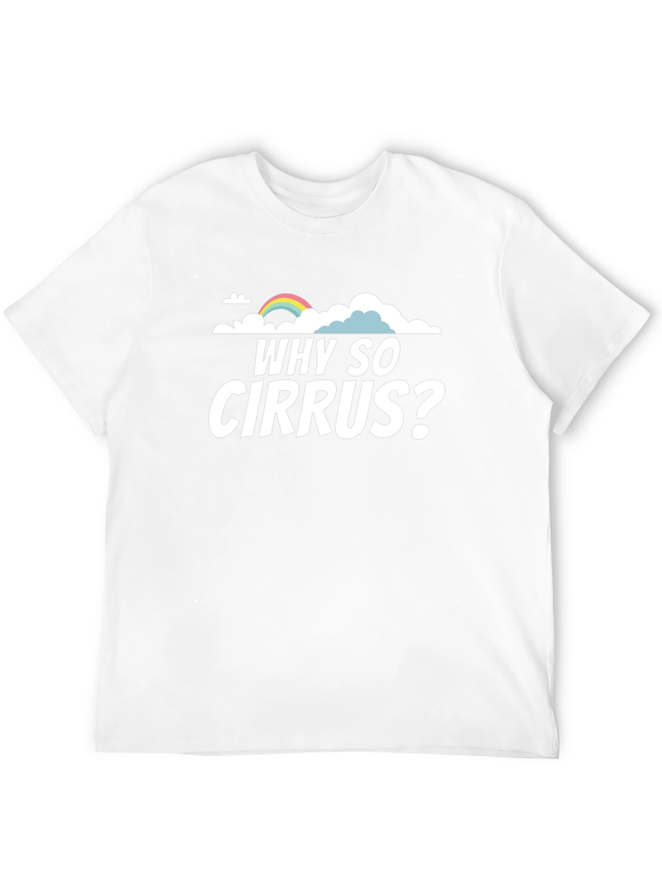 Why So Cirrus? Black Cotton Graphic T-Shirt