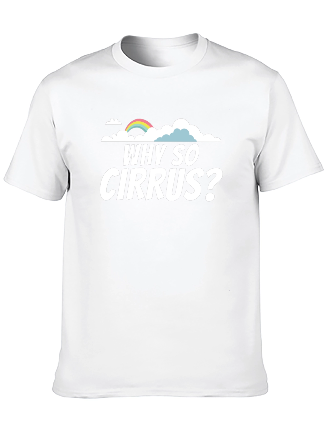 Why So Cirrus? Black Cotton Graphic T-Shirt