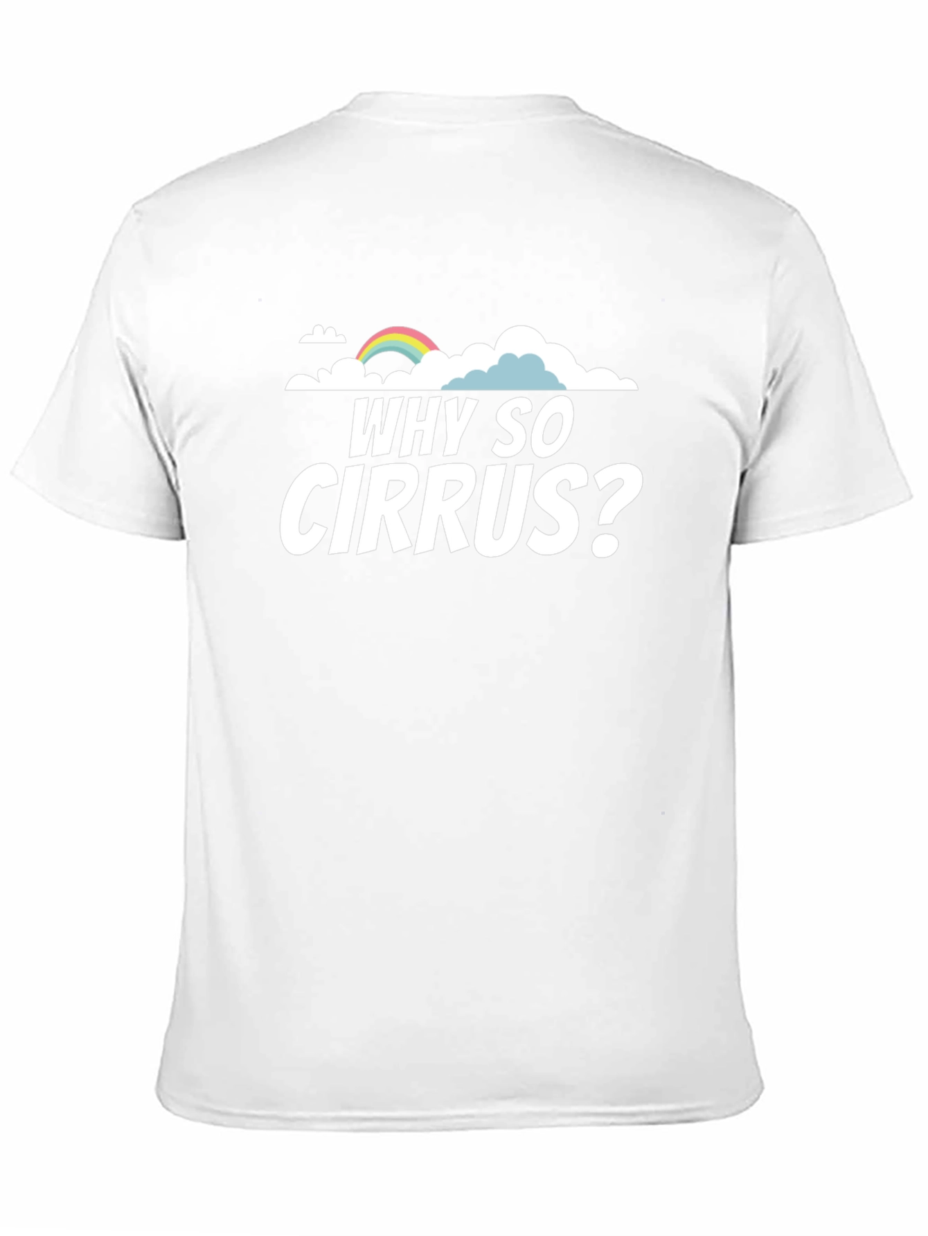 Why So Cirrus? Black Cotton Graphic T-Shirt