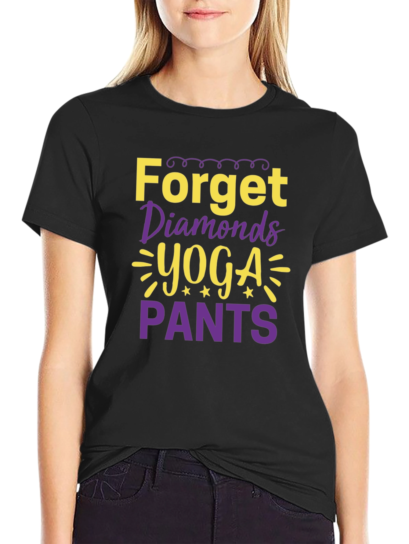 Forget Diamonds Yoga Pants T-Shirt