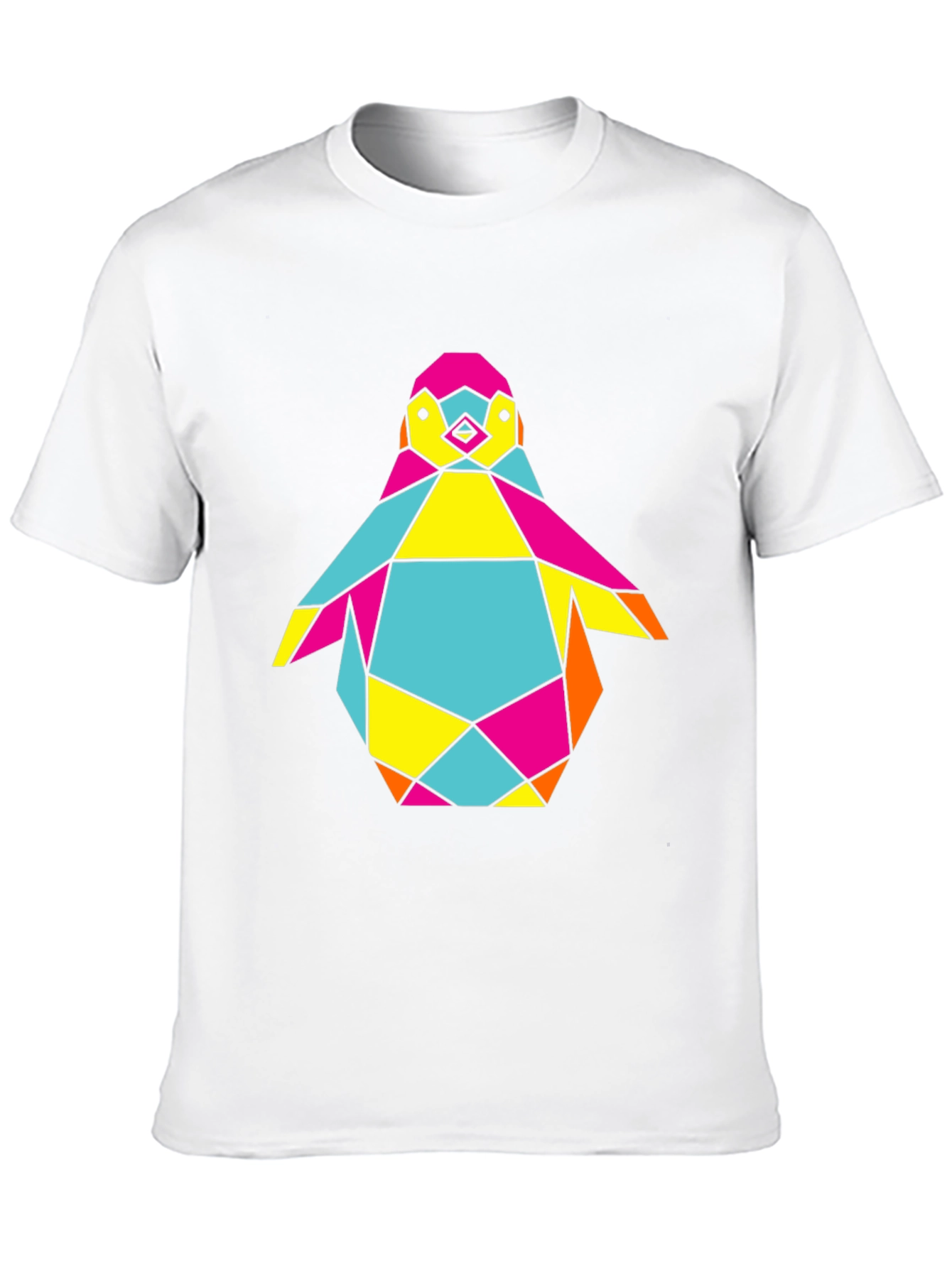 Geometric Penguin Graphic Tee - Cool Modern Design