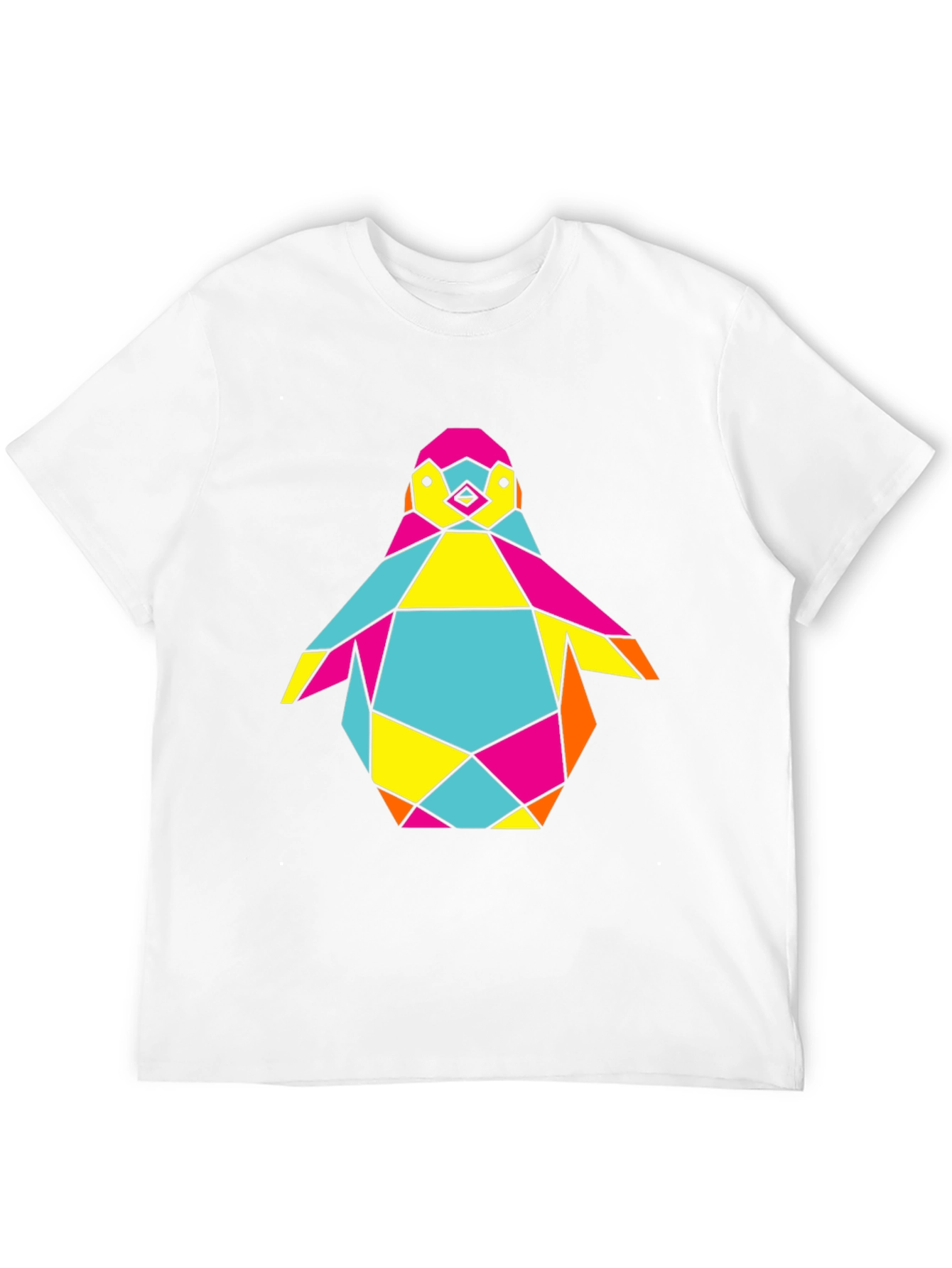 Geometric Penguin Graphic Tee - Cool Modern Design