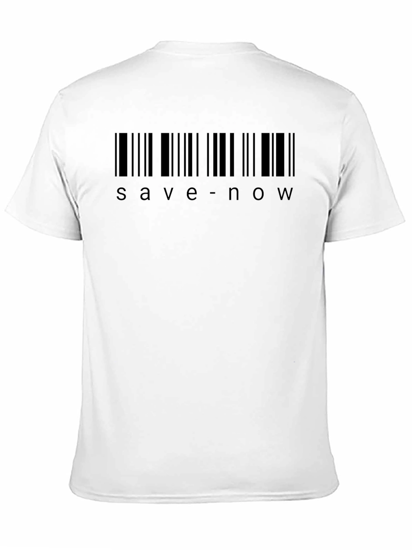 Save Now Barcode T-Shirt - Black